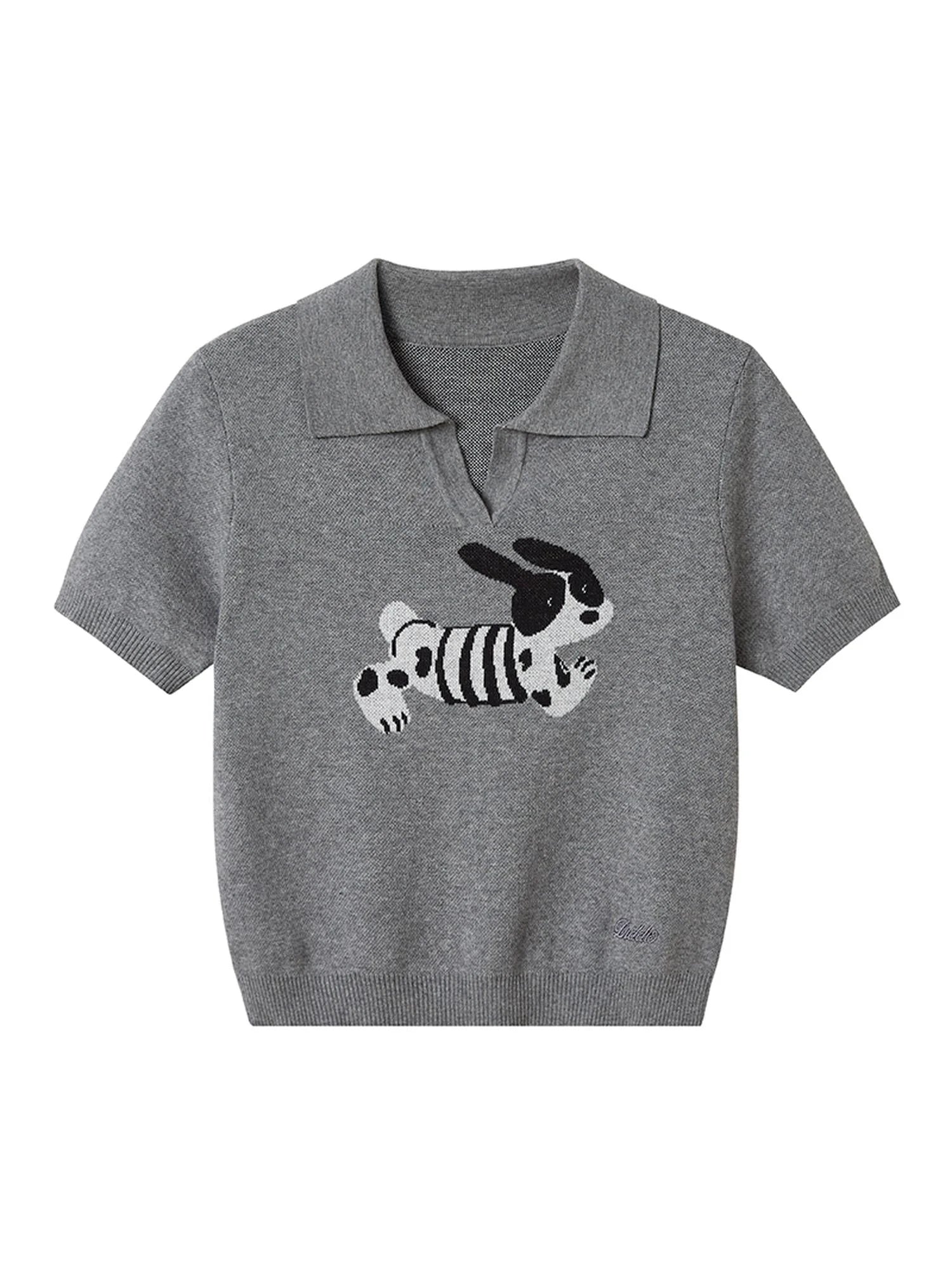 Running Puppy Cotton Polo Tee