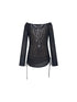 Black Sexy Off-Shoulder Long Sleeve T-Shirt For Women