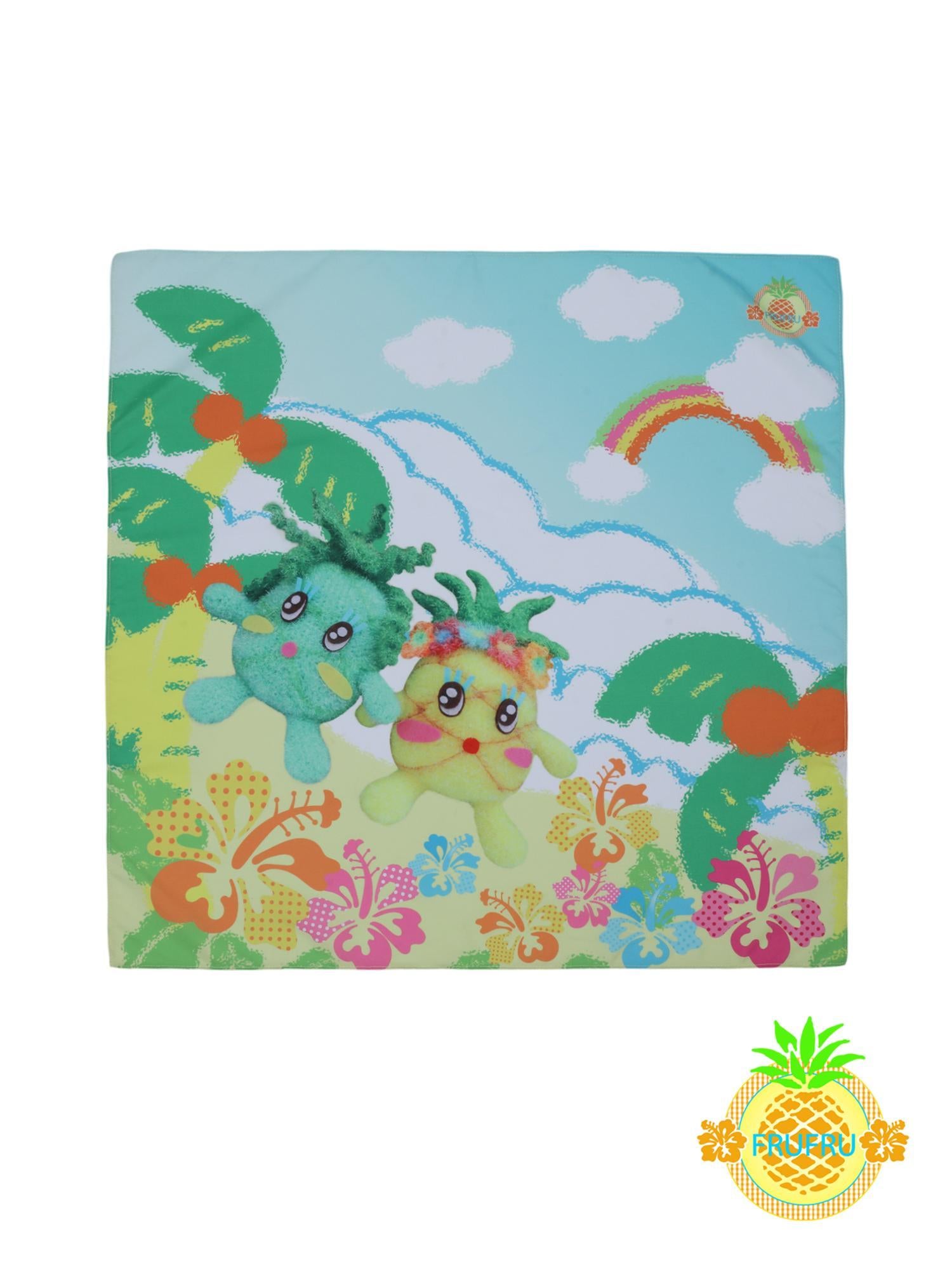 Frufru Gulu Hawaiian Dream Japanese Style Cute Cartoon Girl Square Scarf Headband