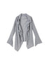 OfAkiva Layered Drawstring Lace Hem Knit Cardigan Sweater