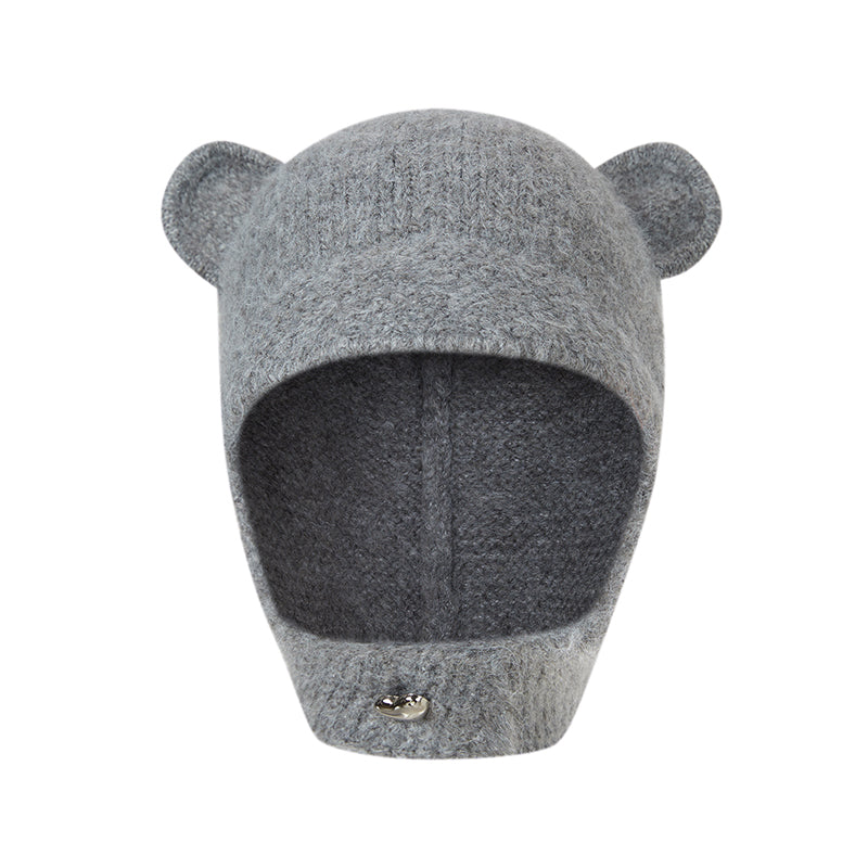 DIDDI MODA Cozy Bear Ears Alpaca Wool Knit Hat