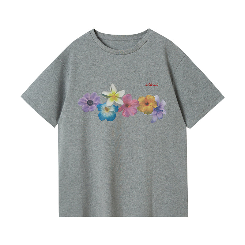 DIDDI MODA Blooming Floral Print Cotton Tee