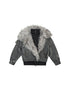 Punk Rock Vintage Faux Leather Fur Winter Jacket For Women