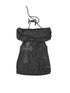 Vintage Distressed Off-Shoulder Hooded Backless Top
