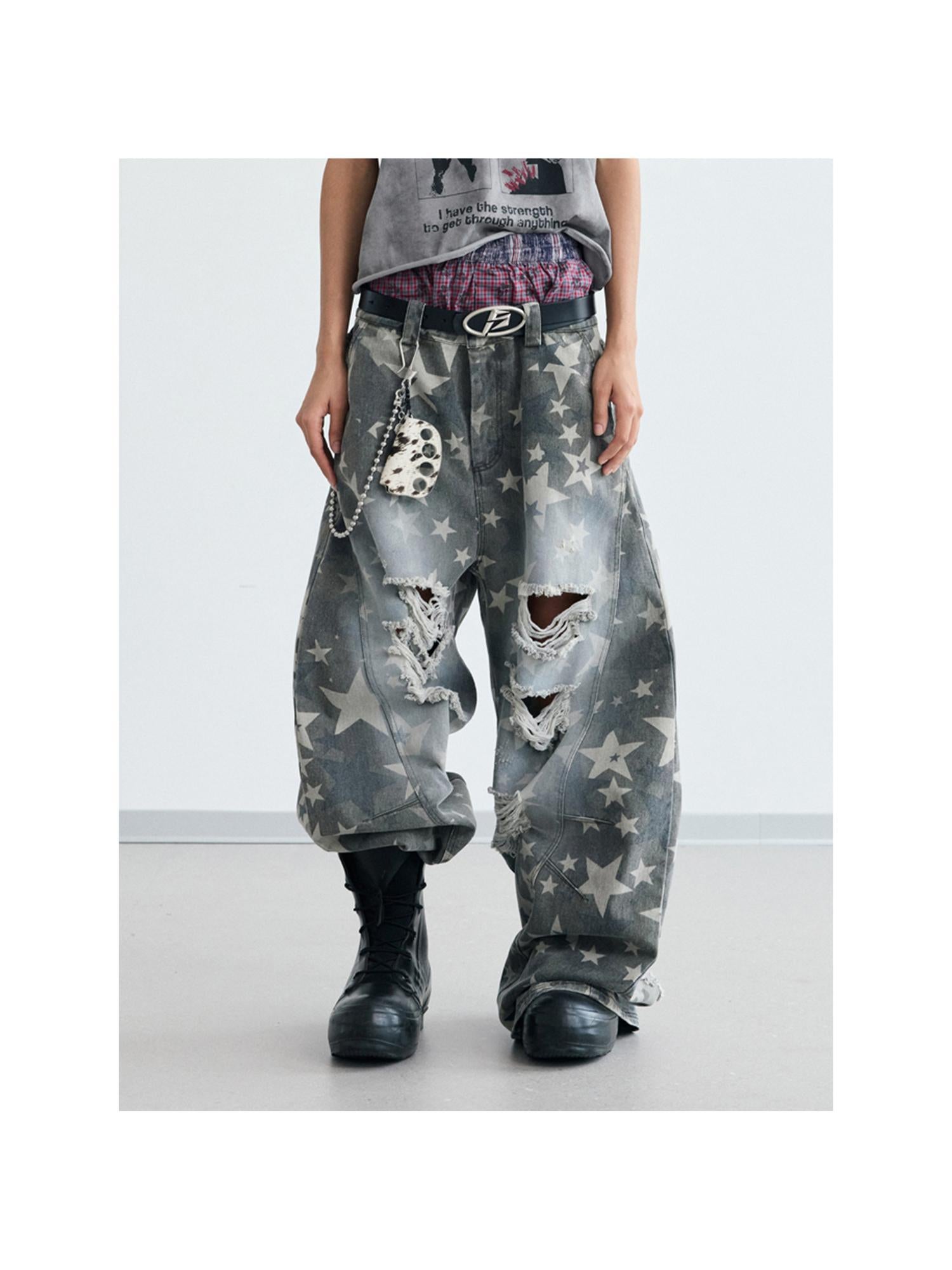 Peoplesense Star Ripped Scimitar Pants