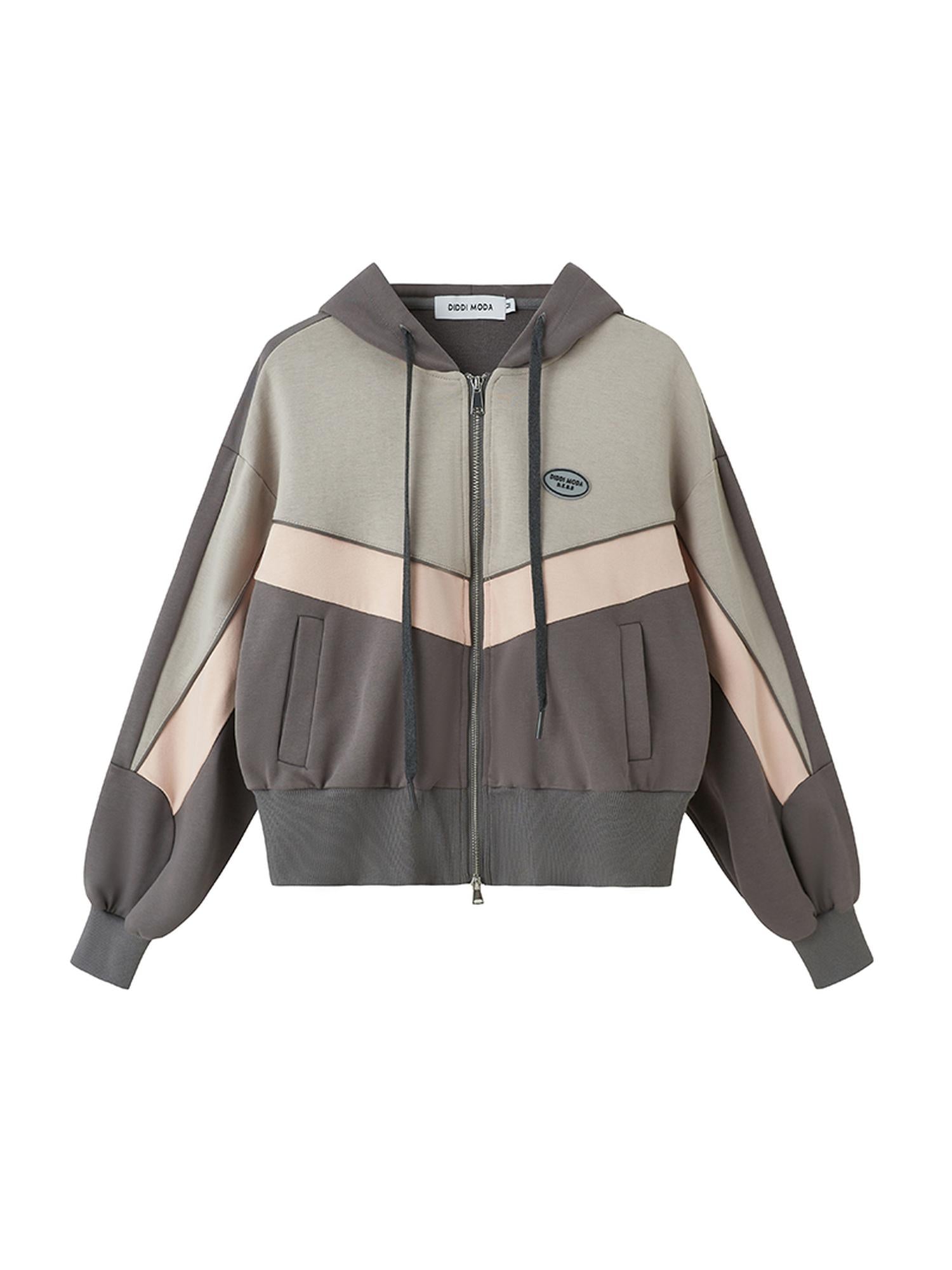 DIDDI MODA Retro Sporty Hoodie Skirt Set