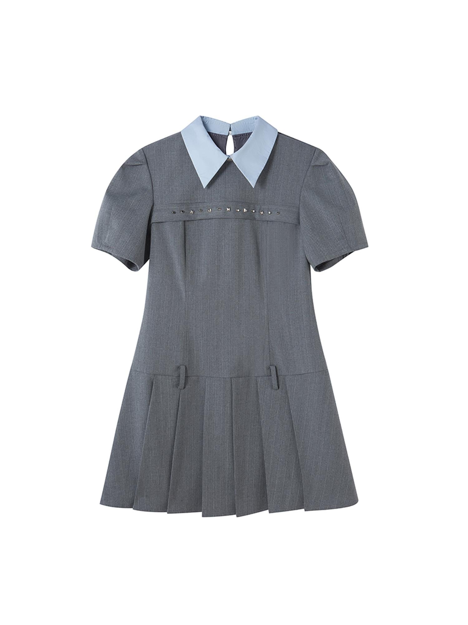 DIDDI MODA American Prep Colorblock Sleeveless A Line Dress