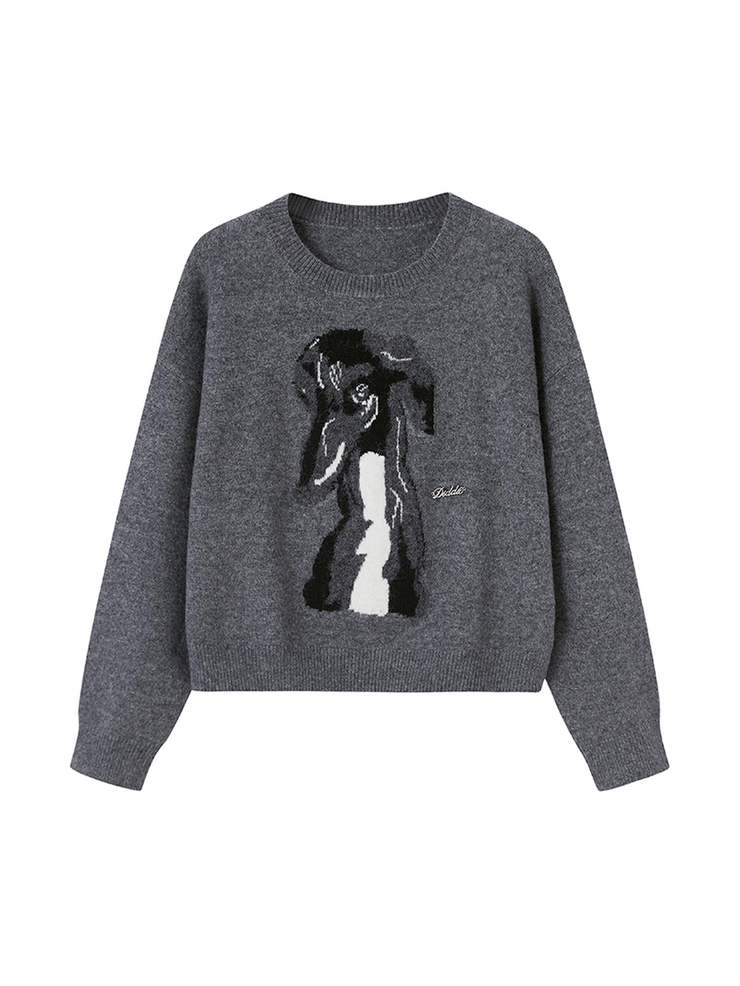 DIDDI MODA Greyhound Knit Sweater Women Soft Yarn Winter 2024