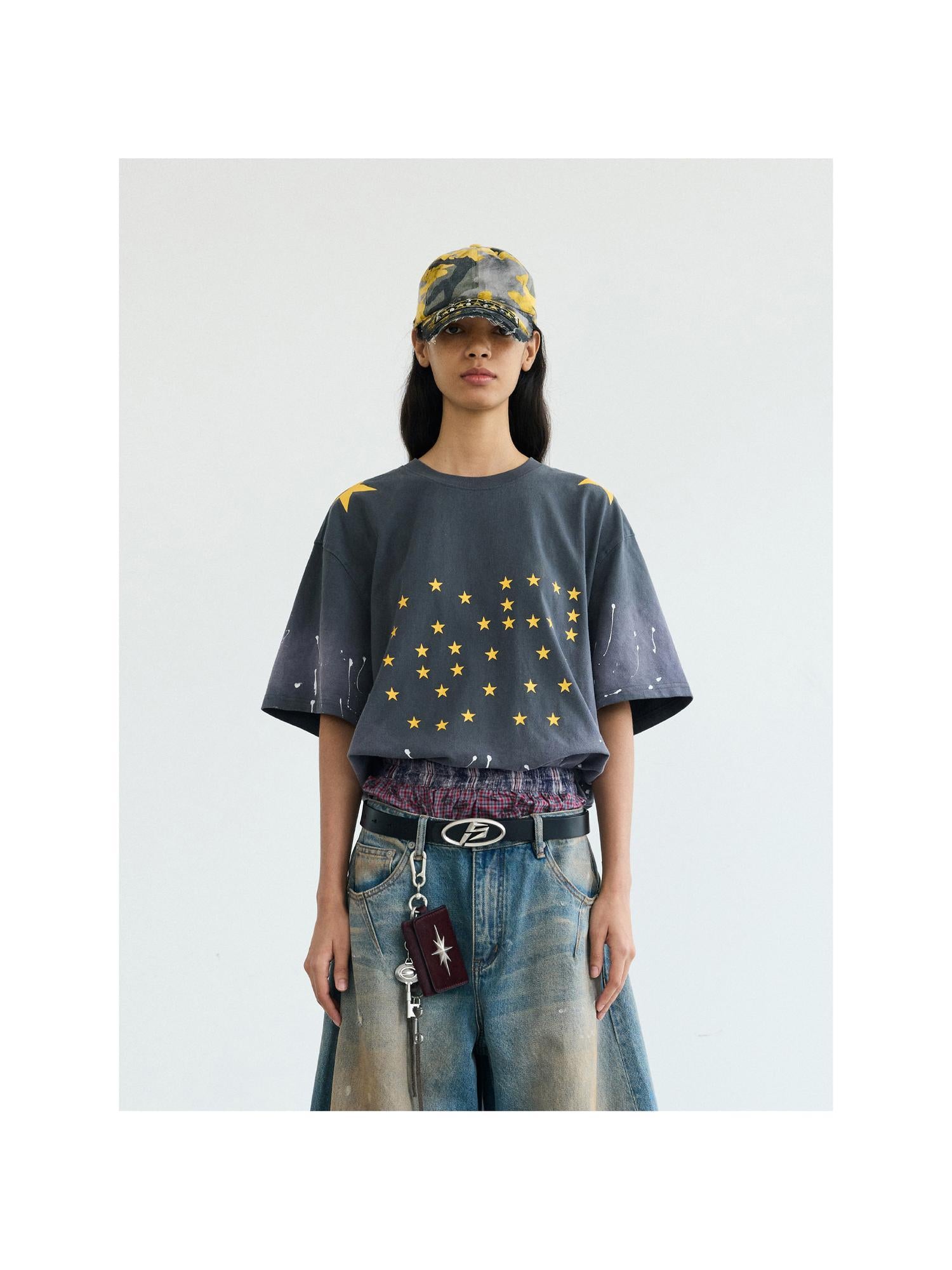 Peoplesense Vintage Spray Monkey Ink Wash Unisex Tee