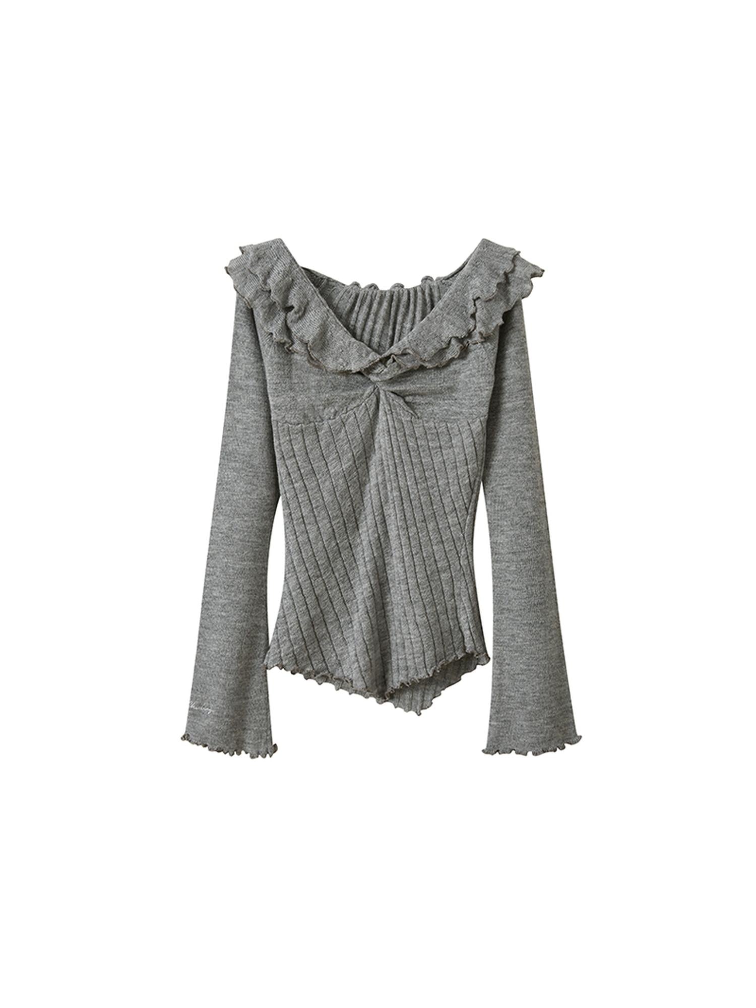 SweetChilling Wave Off Shoulder Sweater With Skirt 2-Piece Set Sweaters