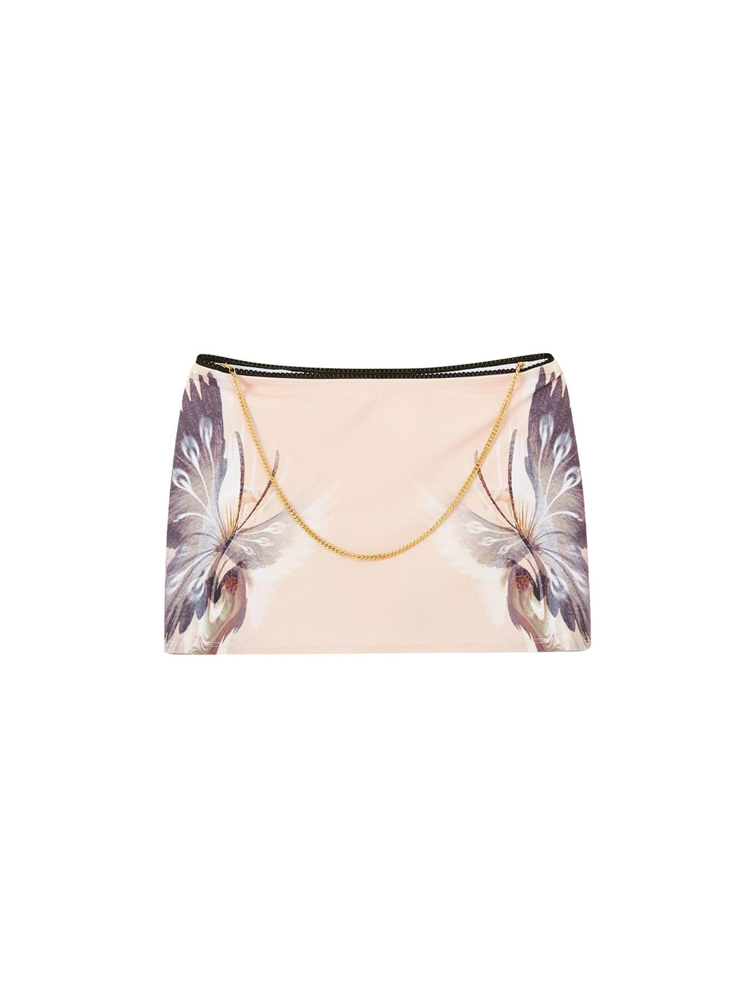 OfAkiva Golden Chain Bird Tattoo Print Bikini Set