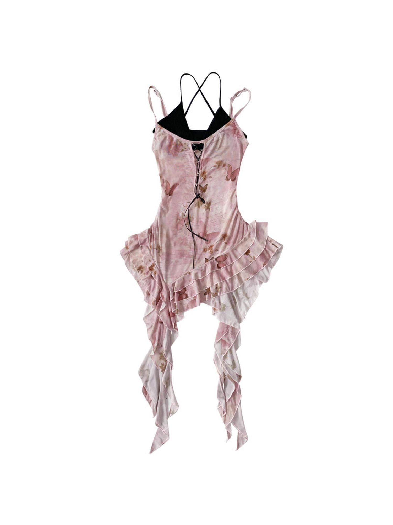 WSW WUSHENWU Asymmetrical Sweet & Cool Two Piece Strappy Top Set