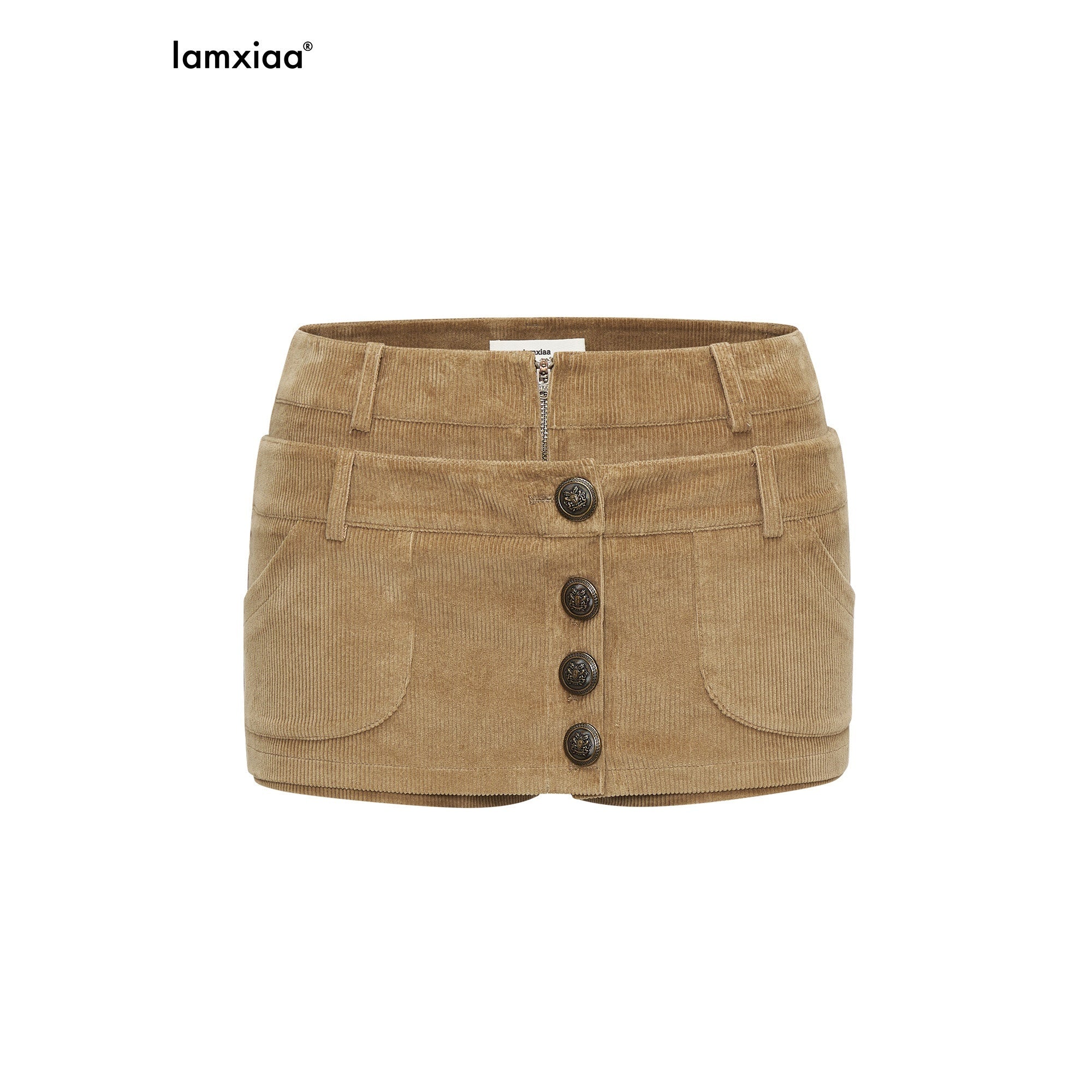 iamxiaa_Bronze_Buttons_Faux_Layered_Double_Waist_Utility_Women&