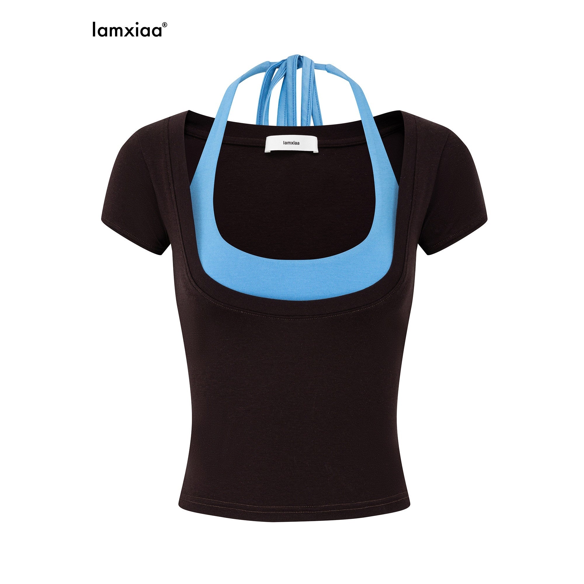 iamxiaa_Coffee_Blue_Colorblock_U_Neck_Padded_Cami_Slim_Fit_Women&