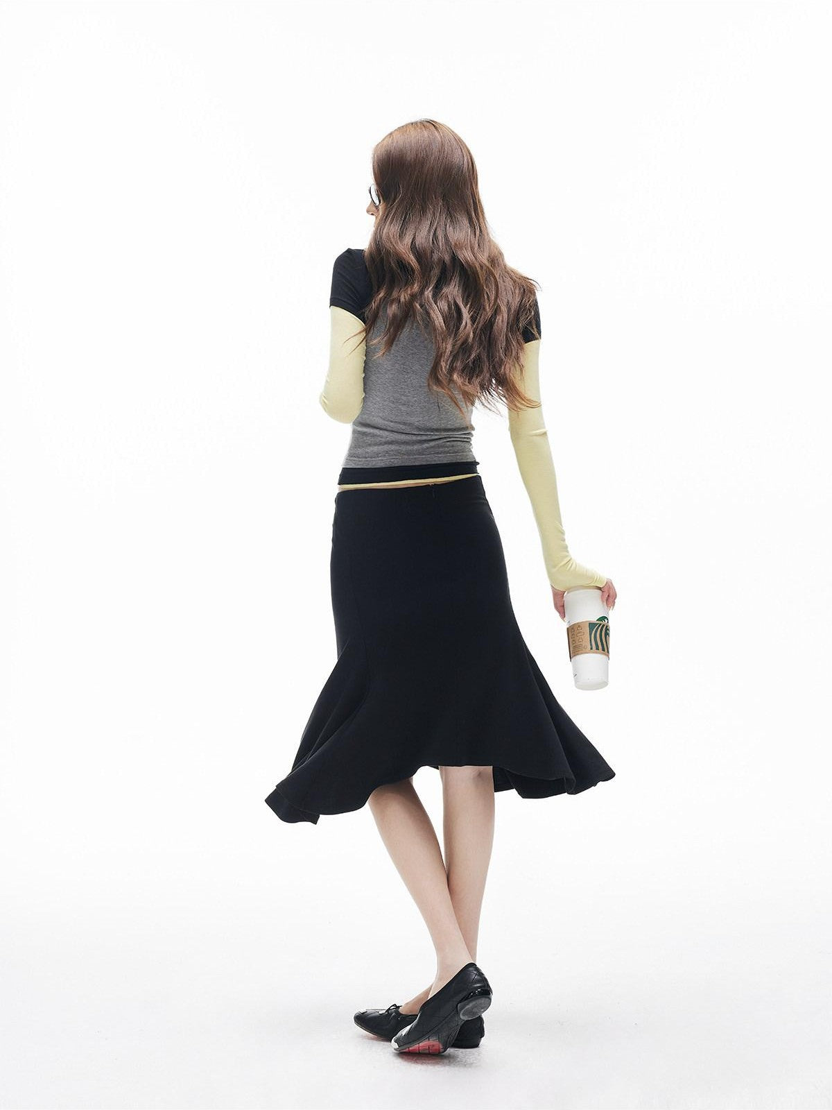iamxiaa Colorblock Faux Layered Vest Deconstructed Women&