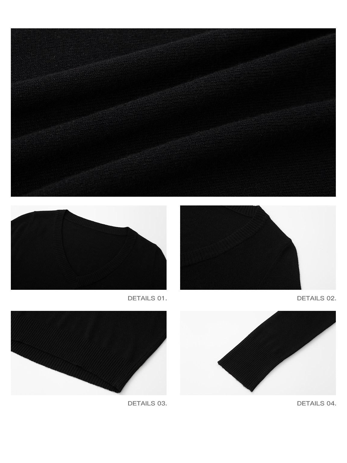 iamxiaa Cropped V-neck Dense Knit Slim Fit Women&