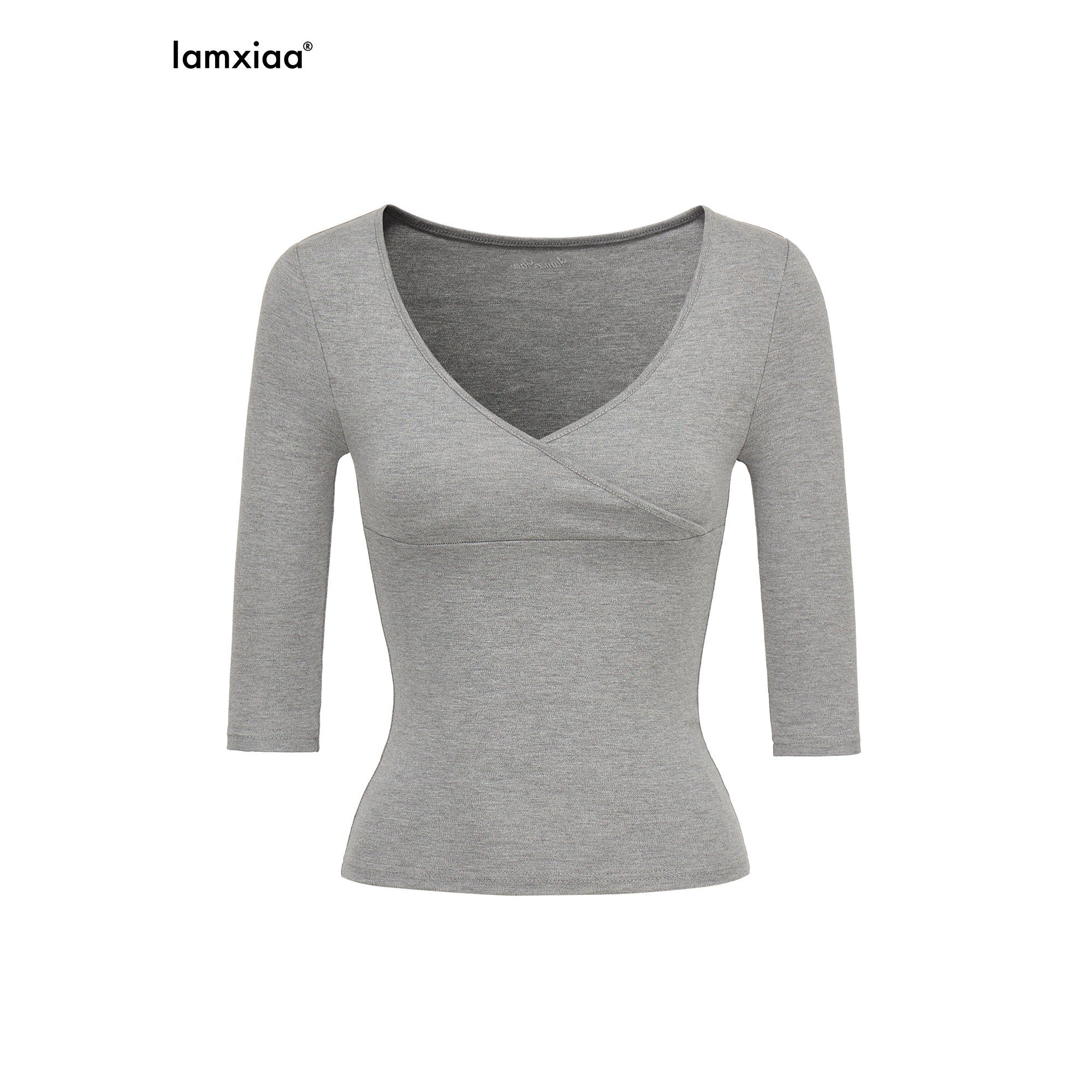 iamxiaa_Crossover_V-neck_Slim_Fit_Wide_Cuff_Women&