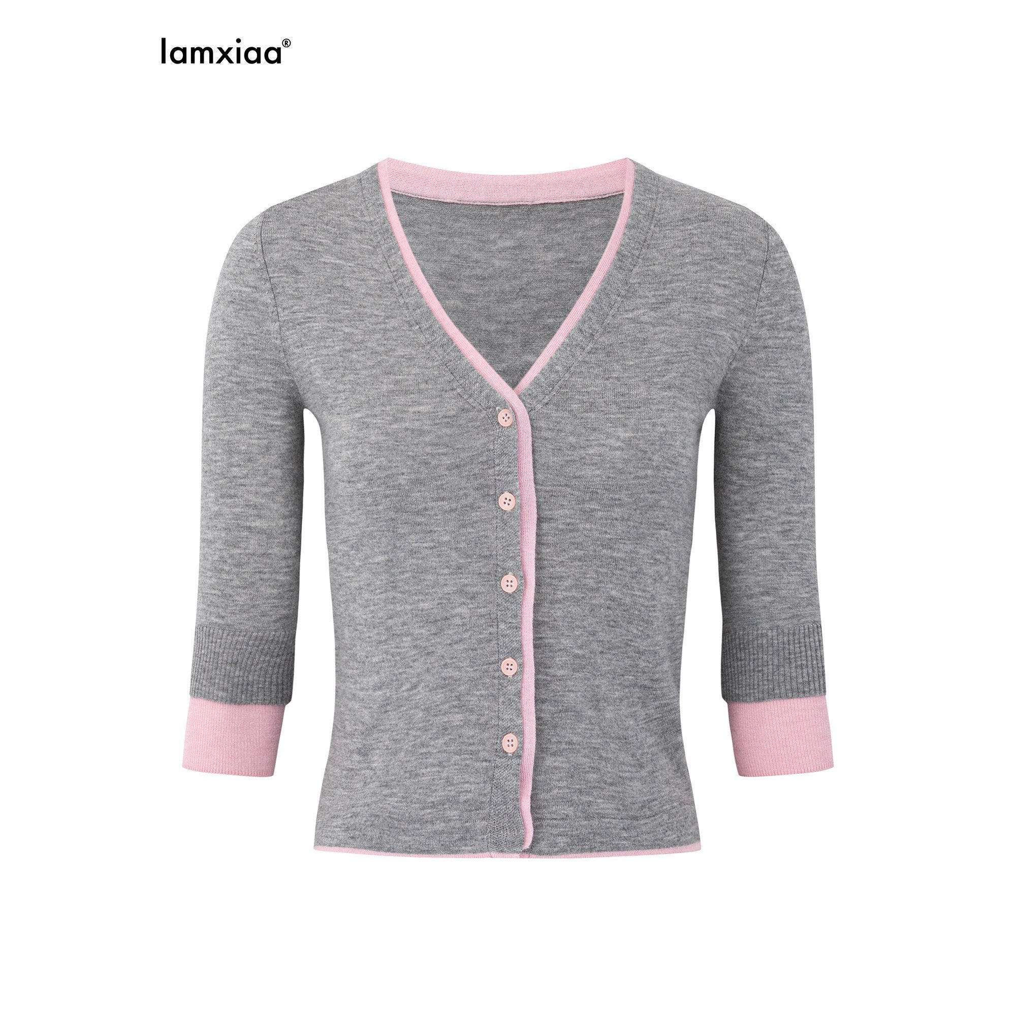 iamxiaa_Eye_Catching_Contrast_Trim_V-neck_Women&