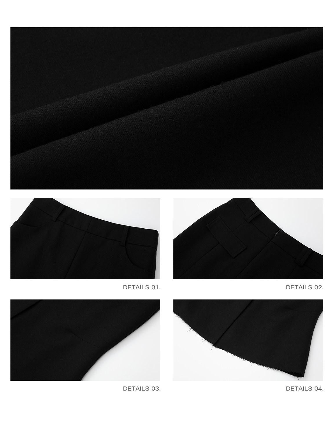 iamxiaa Front Slit Panel Asymmetric Hem Slimming Women&