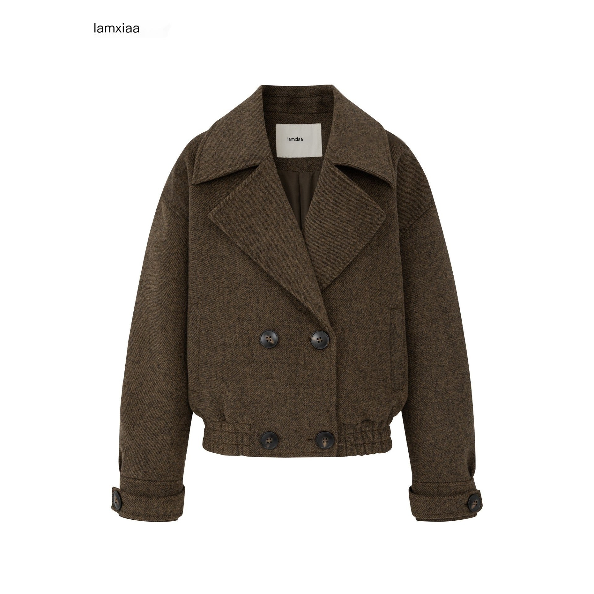 iamxiaa_Herringbone_Double_Breasted_Lapel_Gathered_Hem_Women&