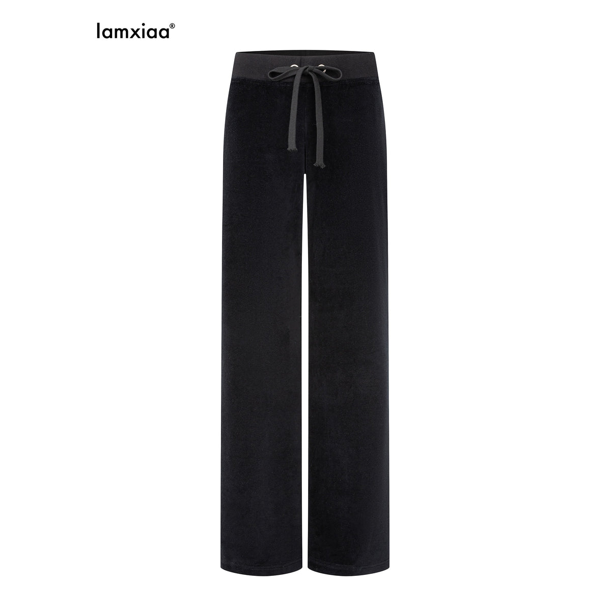 iamxiaa_Matte_Velvet_Hooded_Cropped_Drawstring_Low_Rise_Straight_Women&
