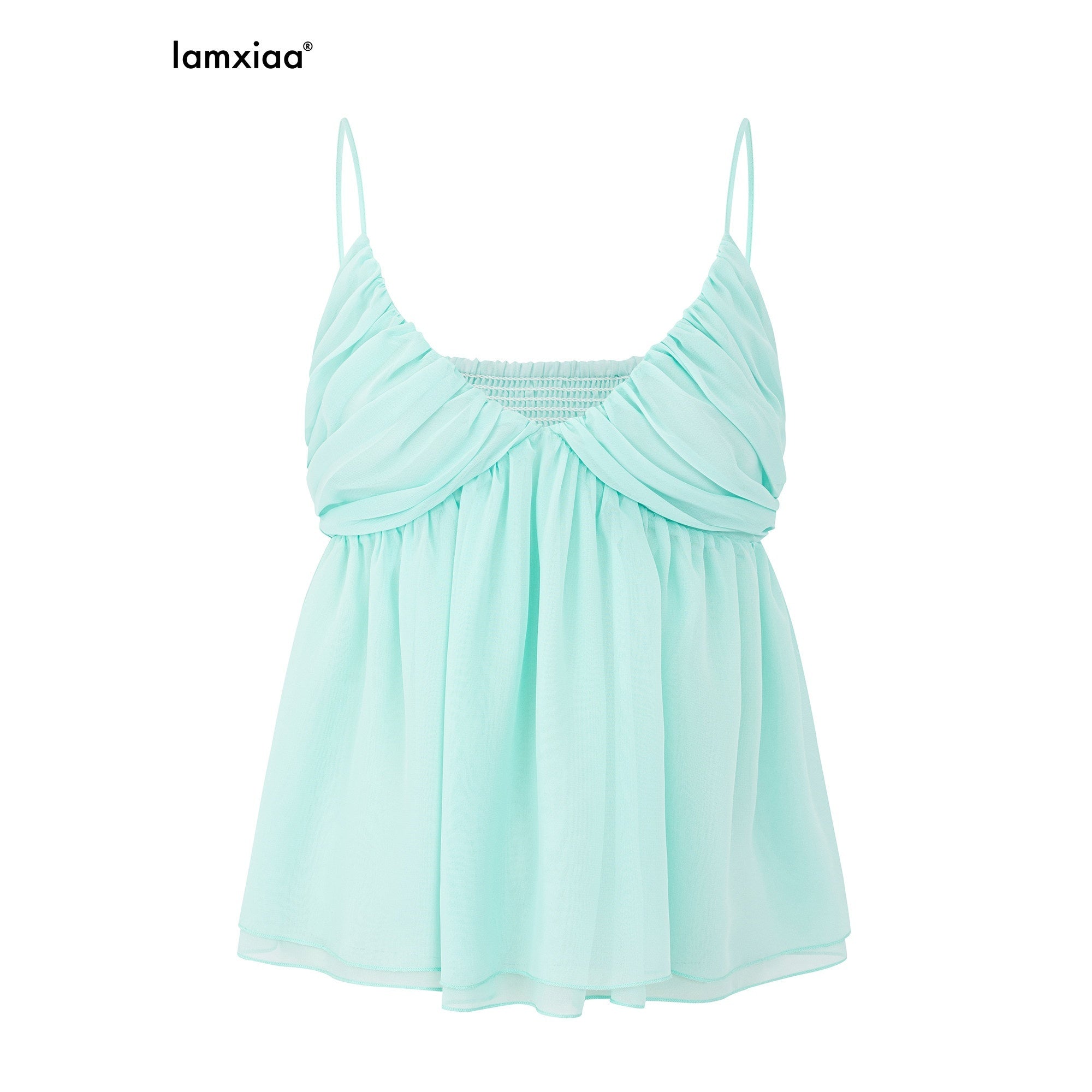 iamxiaa_Mint_Green_Ruched_Deep_V_A_Line_Women&