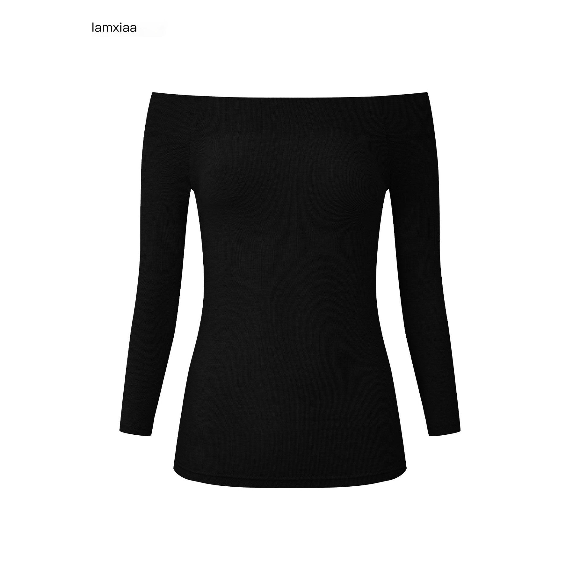 iamxiaa_Off_Shoulder_Stretch_Knit_Slim_Fit_Women&