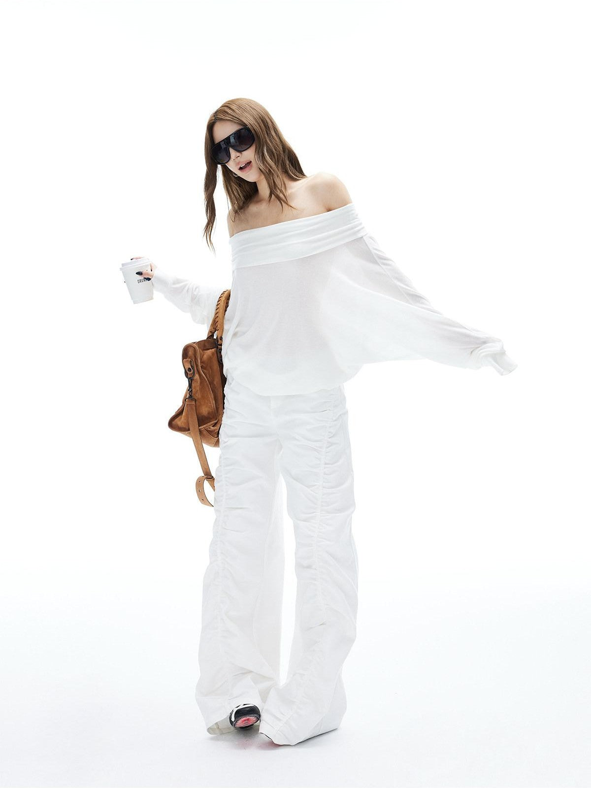 iamxiaa One Shoulder Batwing Convertible Women&