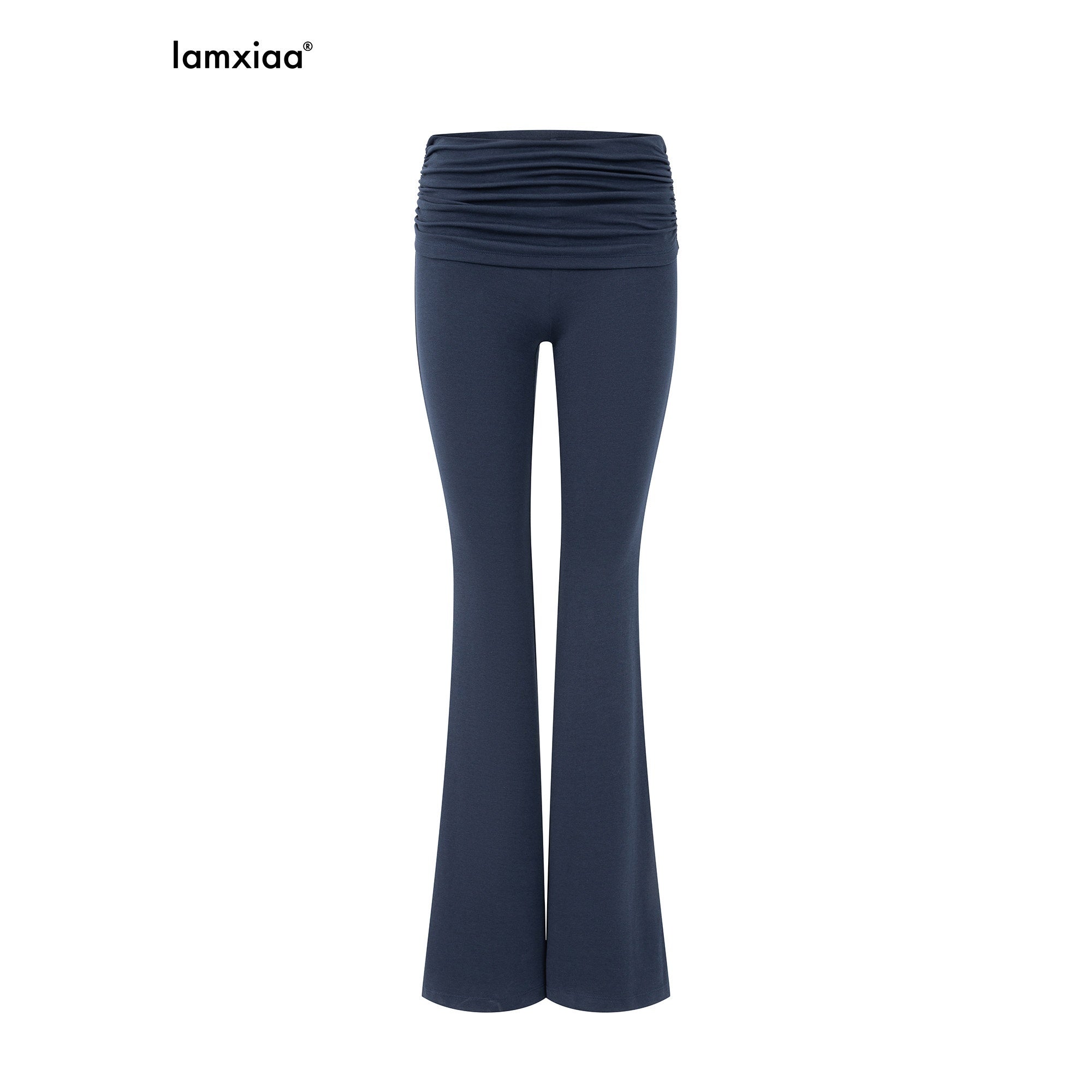 iamxiaa_Prussian_Blue_Halter_Foldover_Waist_Knit_Flare_Women&