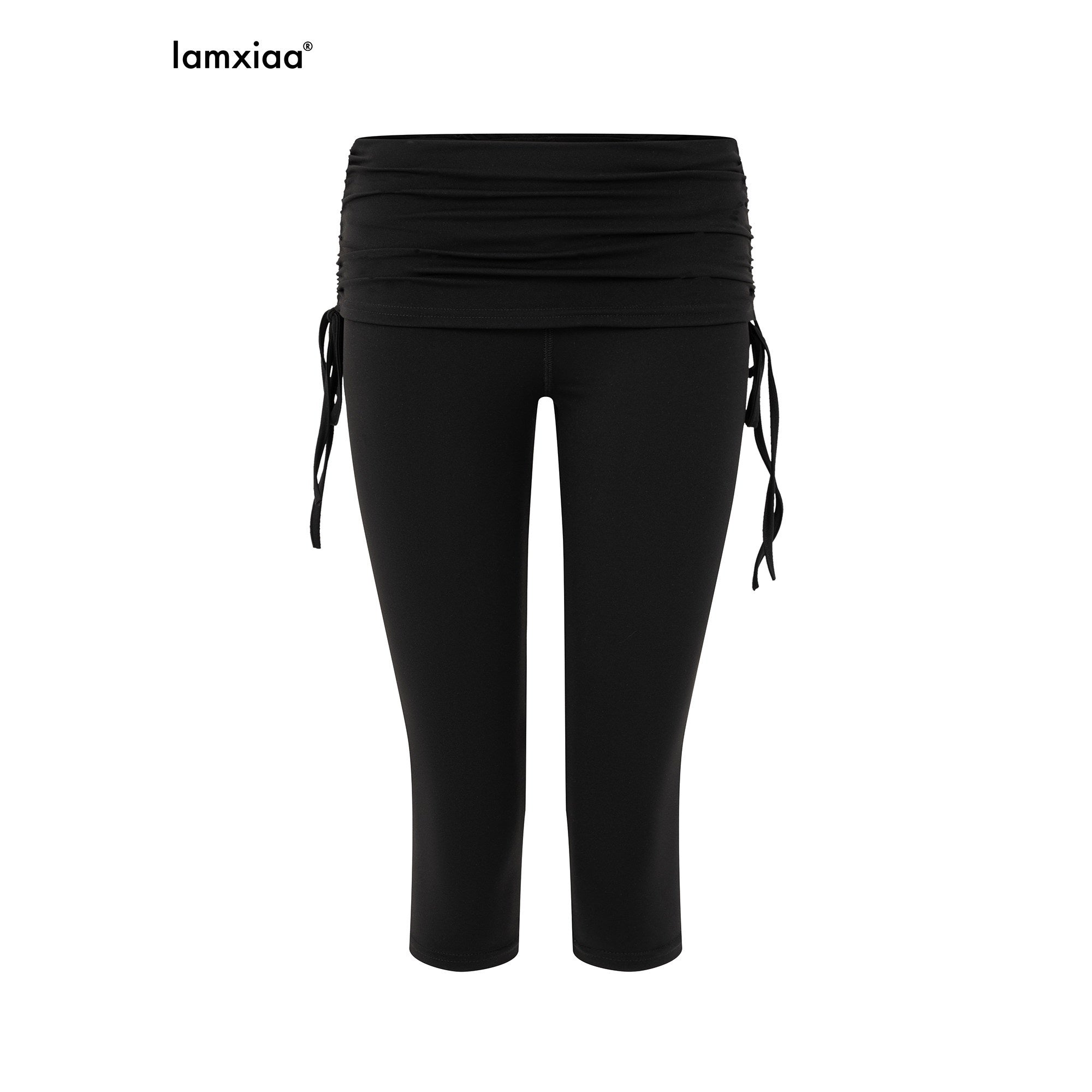 iamxiaa_Ruched_Drawstring_Panel_Low_Waist_Women&