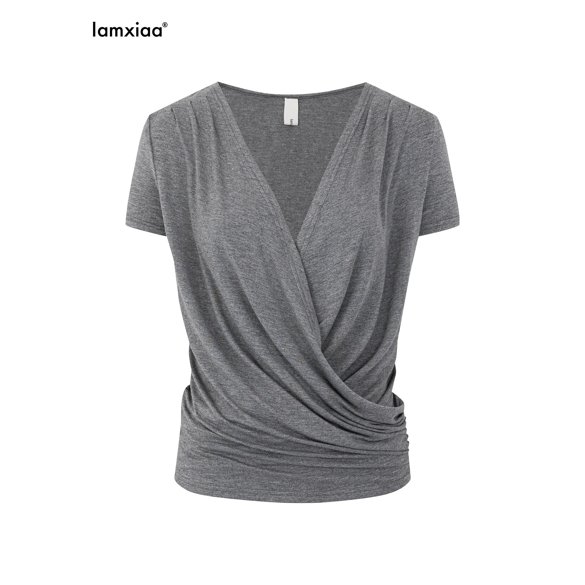 iamxiaa_Ruched_Wrap_Deep_V_Adjustable_Snap_Women&