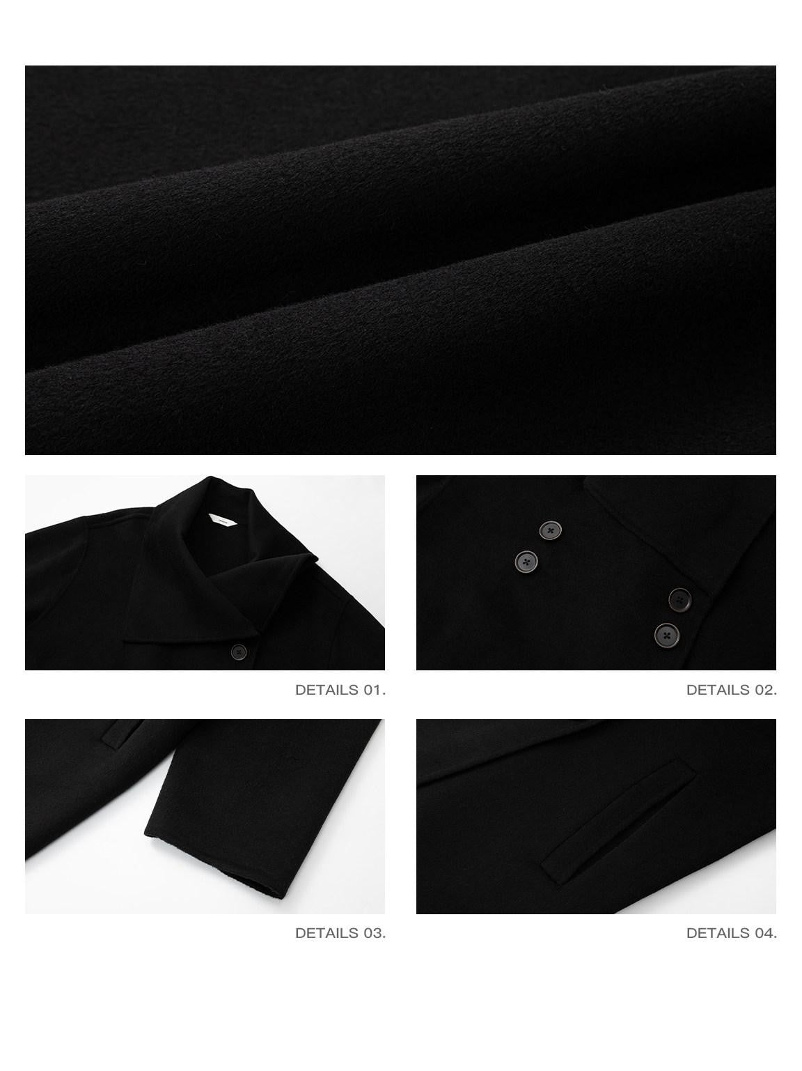 iamxiaa Sculptural Double Breasted Multiway Collar Women&