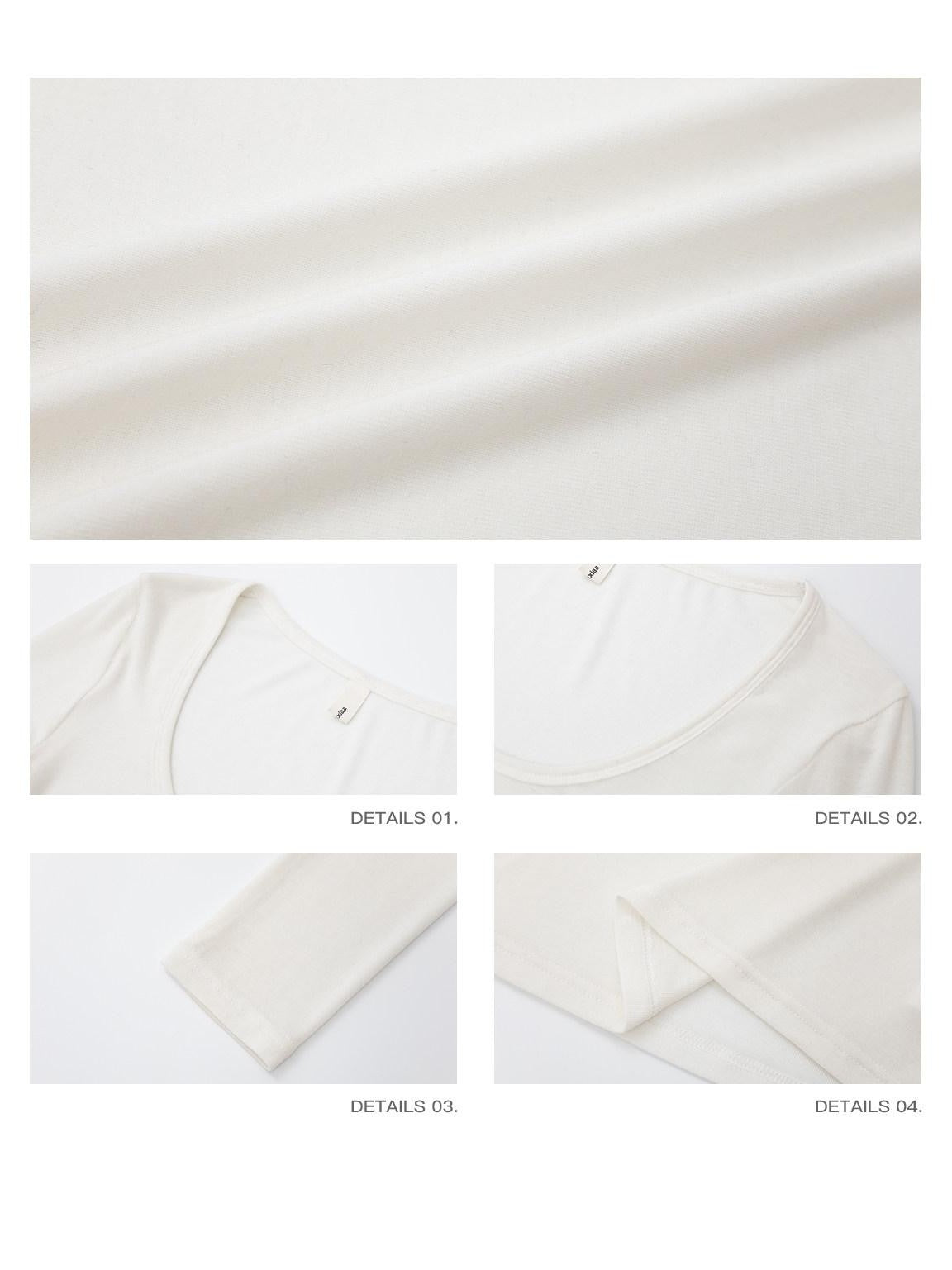 iamxiaa Semi Sheer Fine Ribbed U Neck Slim Fit Women&