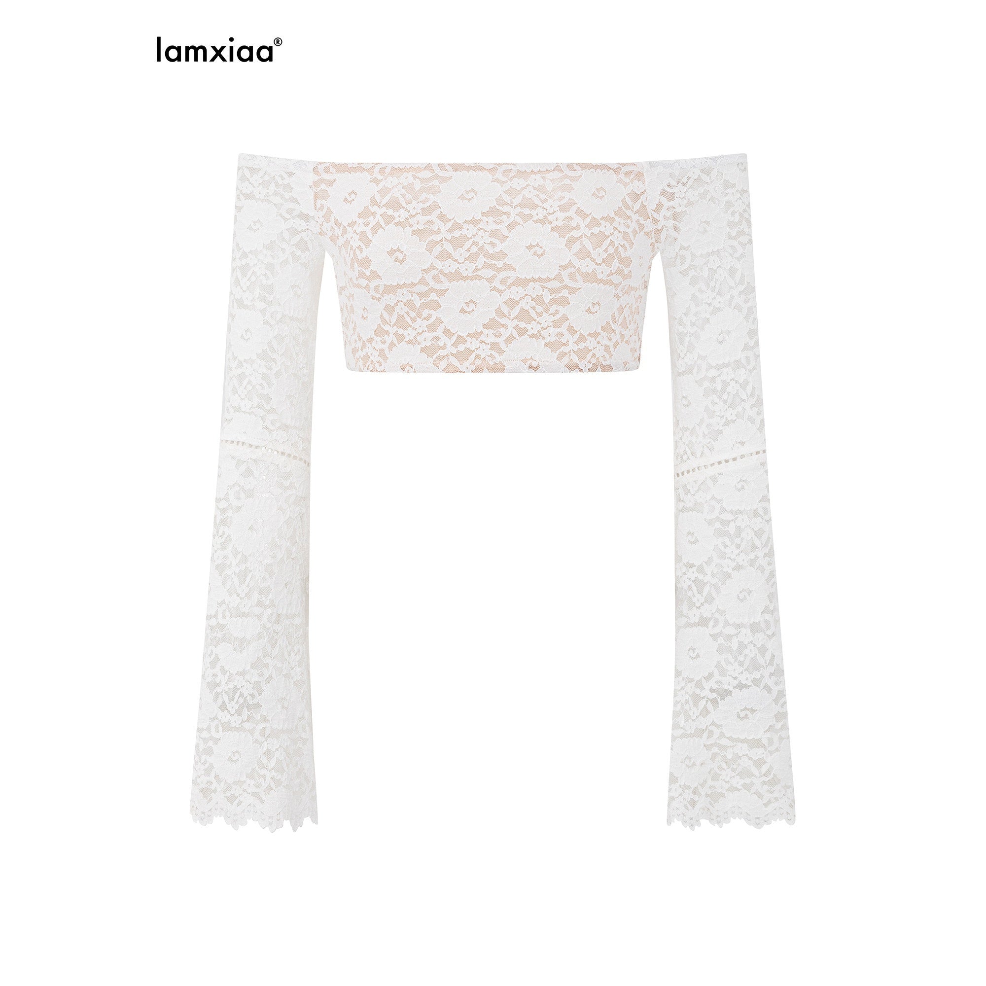 iamxiaa_Sheer_Cutout_Off_Shoulder_Bell_Sleeve_Cropped_Wrap_Women&