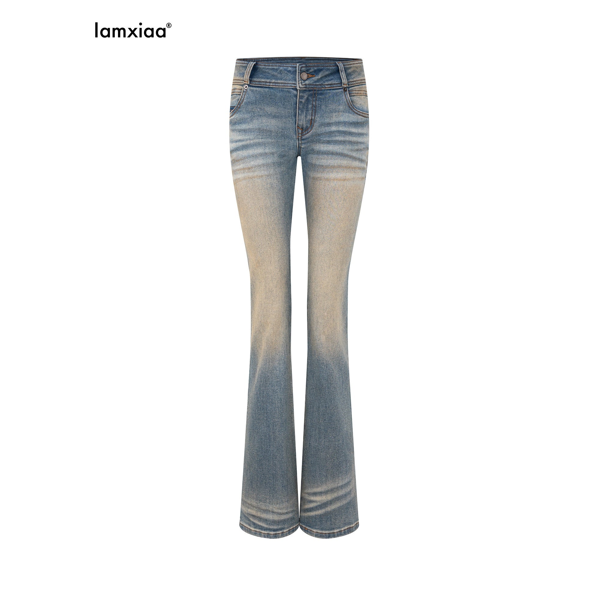 iamxiaa_Tan_Washed_Low_Rise_Embroidered_Back_Waist_Women&