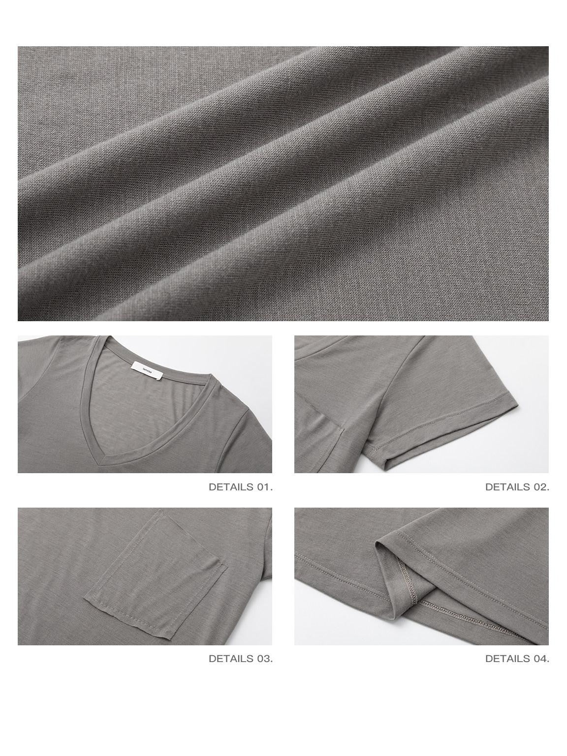 iamxiaa V-neck Patch Pocket Cap Sleeve Women&
