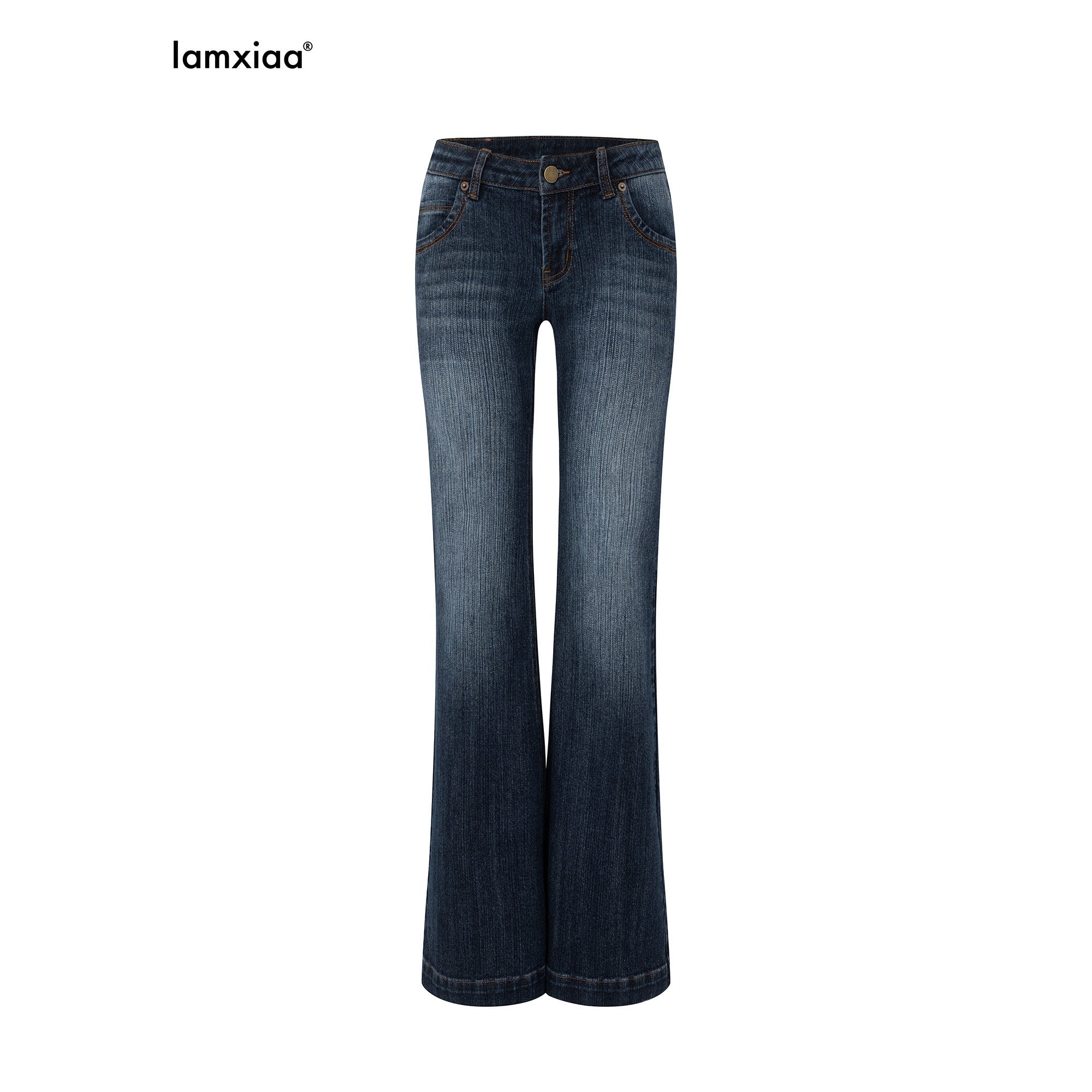 iamxiaa_Vertical_Ribbed_Distressed_Indigo_Yellow_Topstitch_Women&