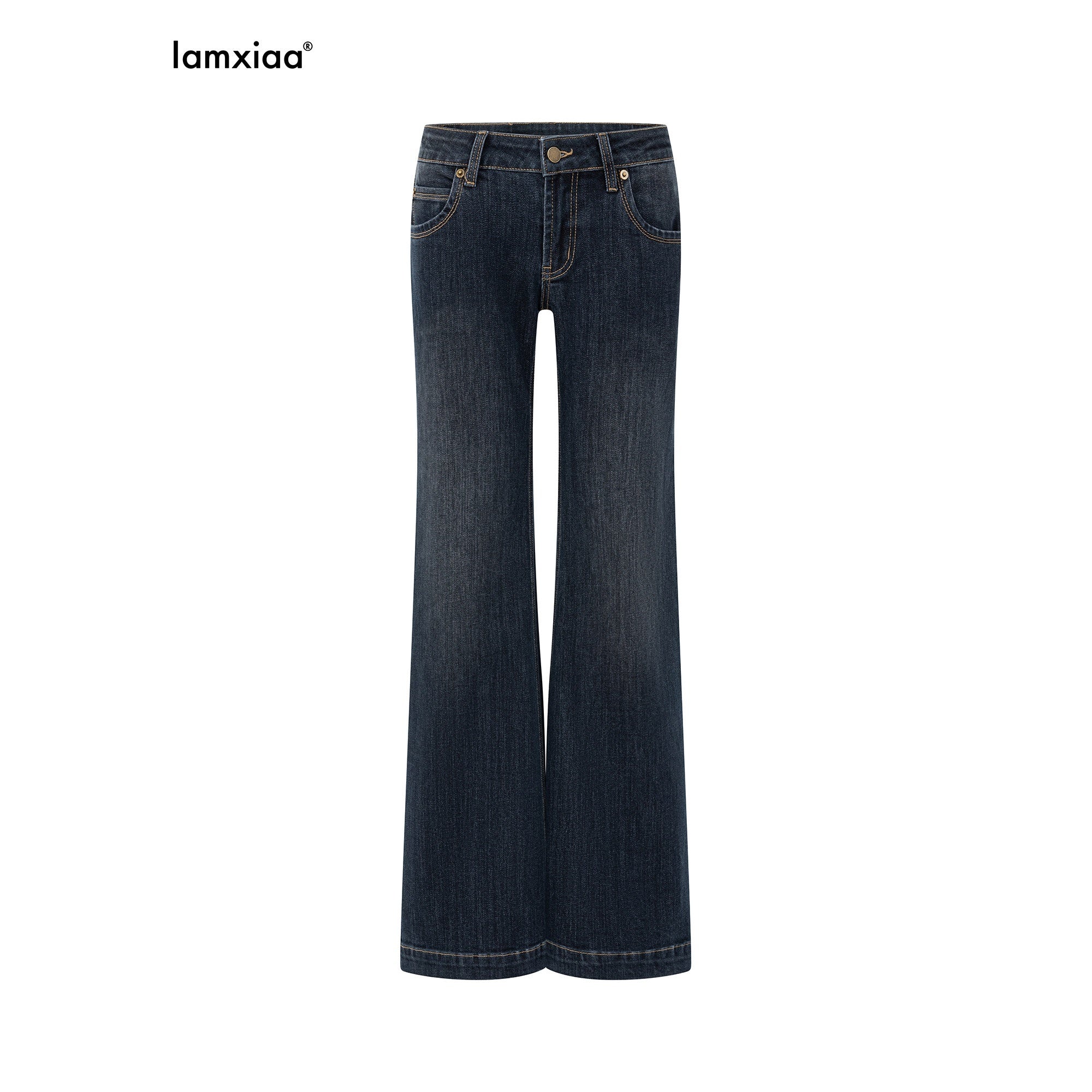 iamxiaa_Vintage_Blue_Washed_Low_Rise_Micro_Flare_Women&