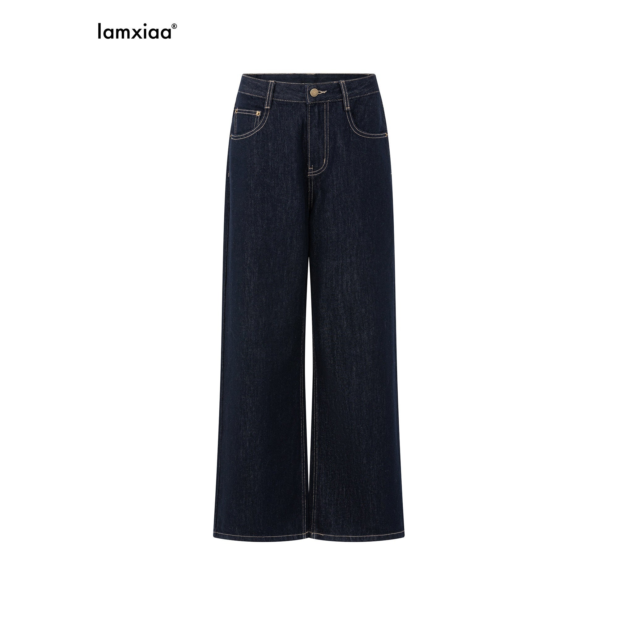 iamxiaa_Vintage_Contrast_Stitch_Fancy_Pocket_Slimming_Women&