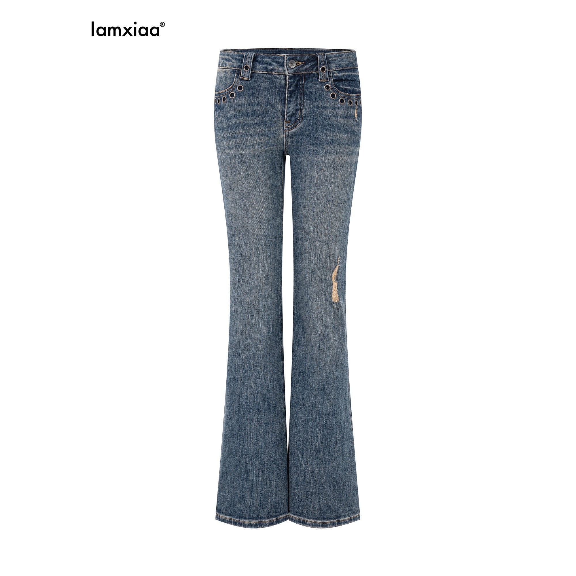 iamxiaa_Vintage_Wash_Low_Rise_Slim_Silver_Eyelets_Women&
