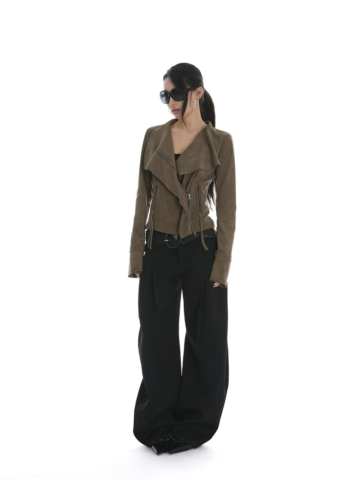 iamxiaa Visual Lapel Sculpted Tailoring Slim Women&