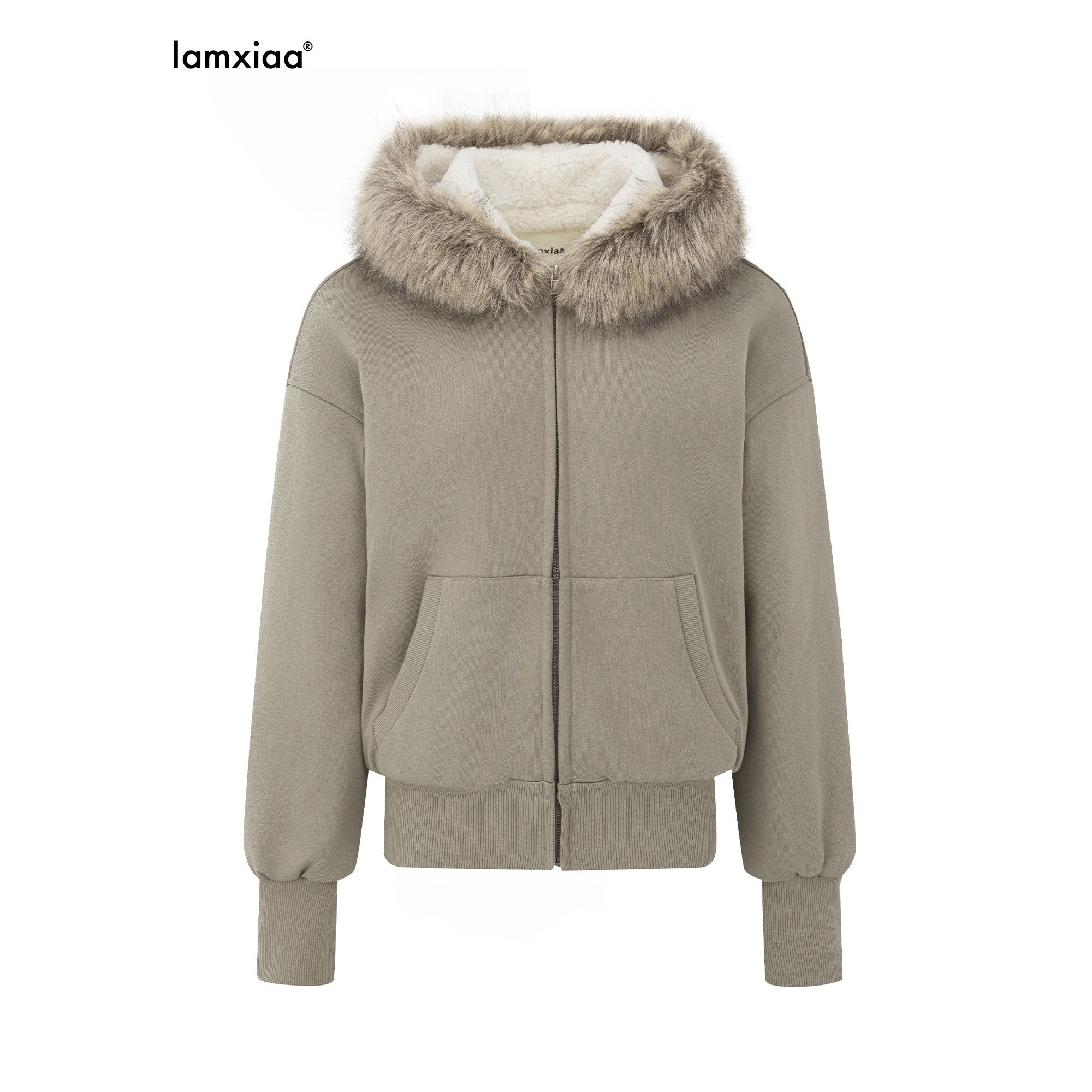 iamxiaa_Washed_Pea_Green_Garment_Dyed_Eco_Fur_Collar_Fleece_Women&