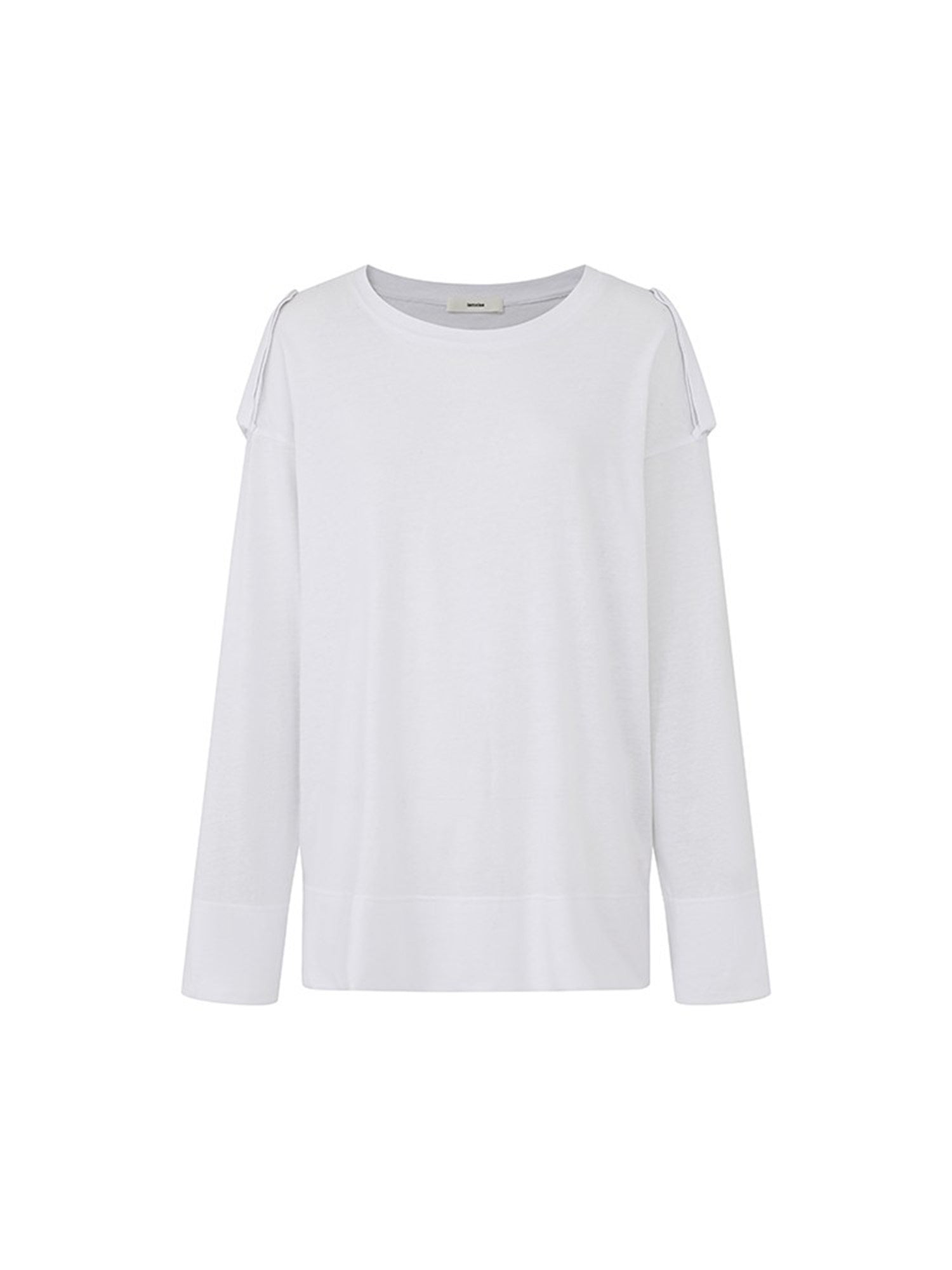 iamxiaa_White_Wide_Shoulder_Tabs_Loose_Layered_Pullover_Women&
