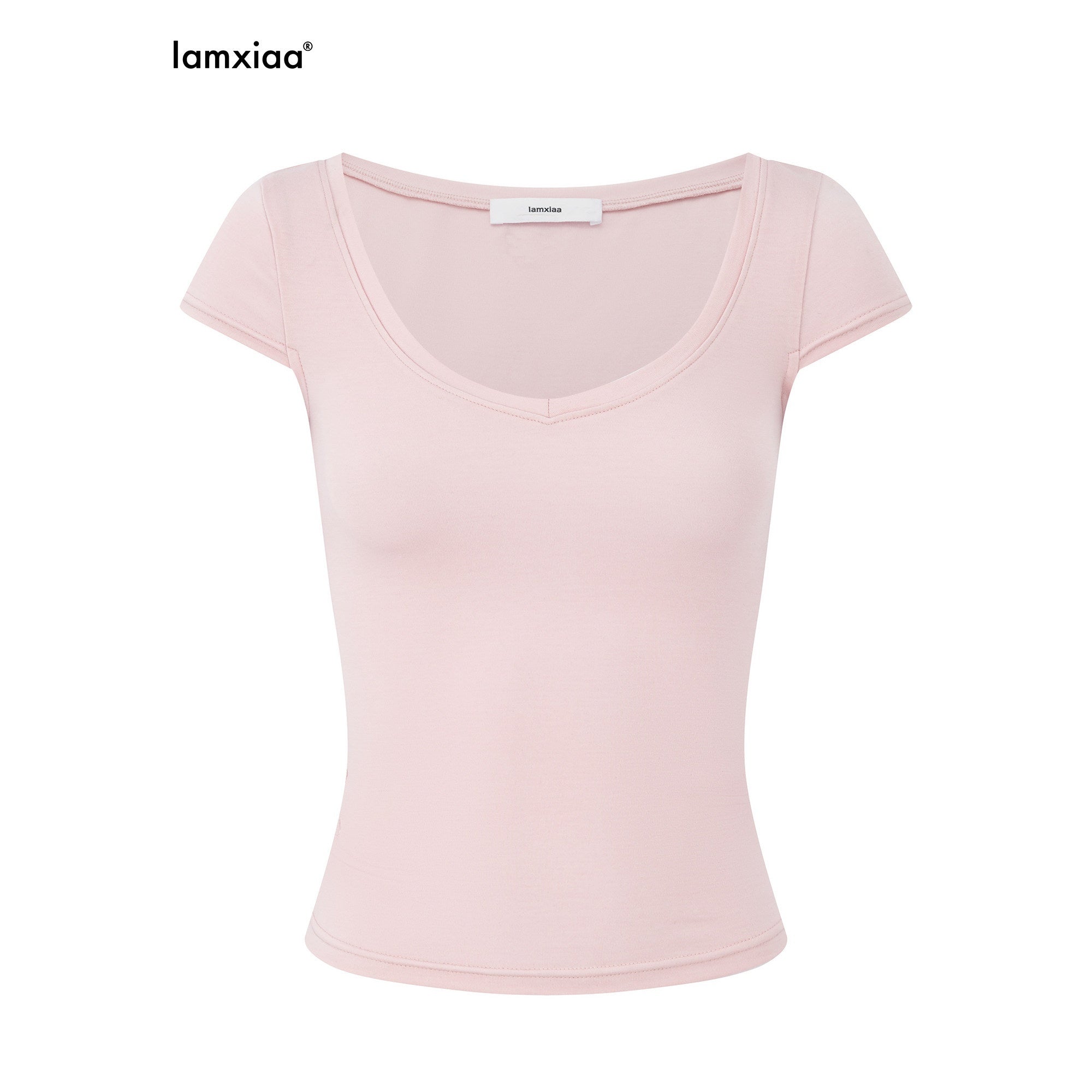 iamxiaa_Wing_Print_Heart_Neckline_Cap_Sleeve_Women&