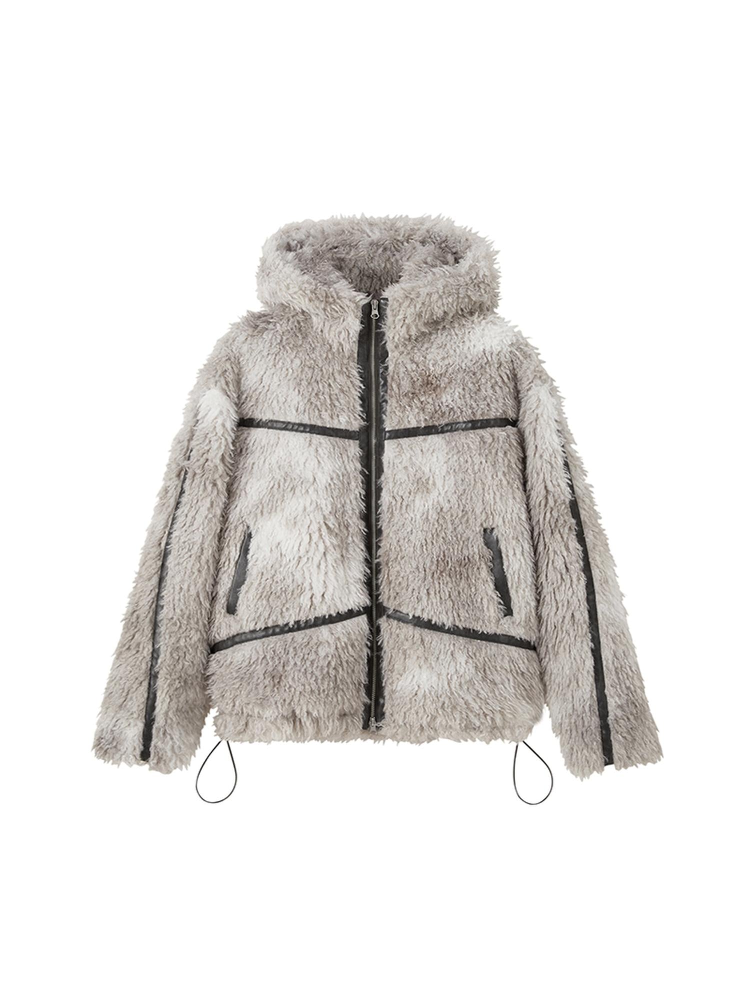 DIDDI MODA Cozy Rabbit Ear Faux Shearling Jacket