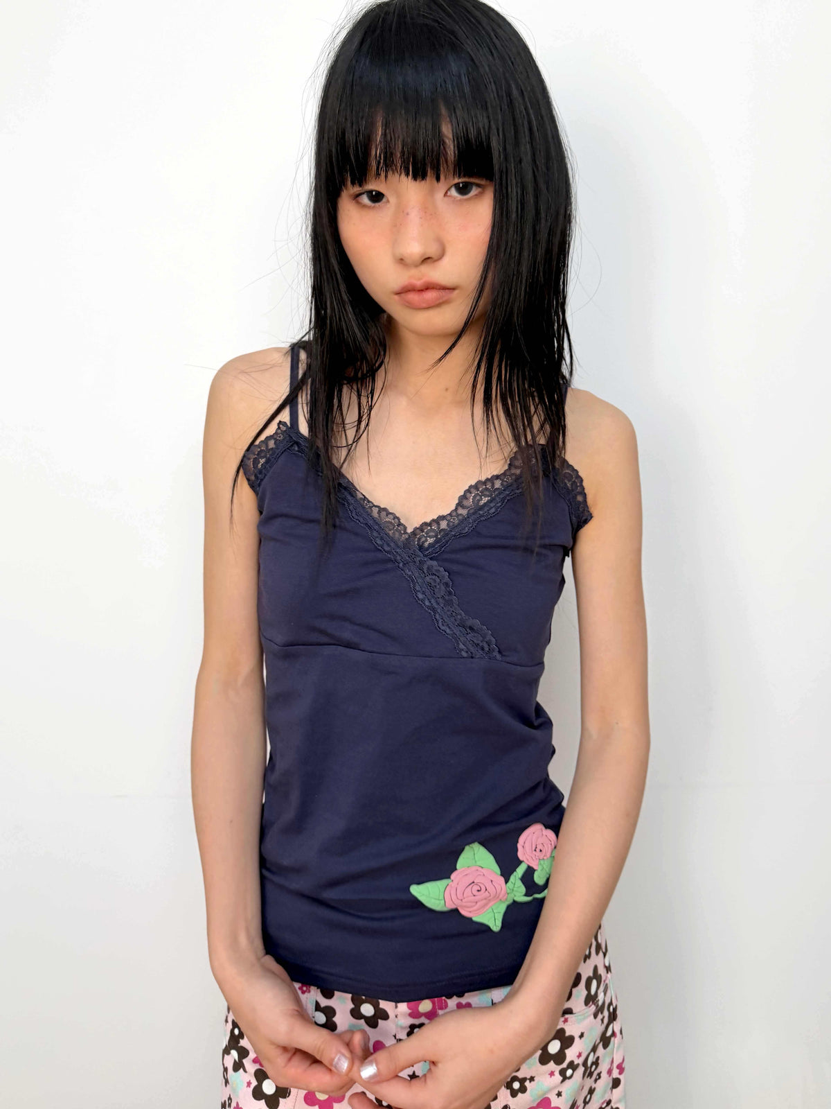 in_two_twos_Floral_Lace_Trim_Cross_Front_Adjustable_Strap_Cotton_Women&