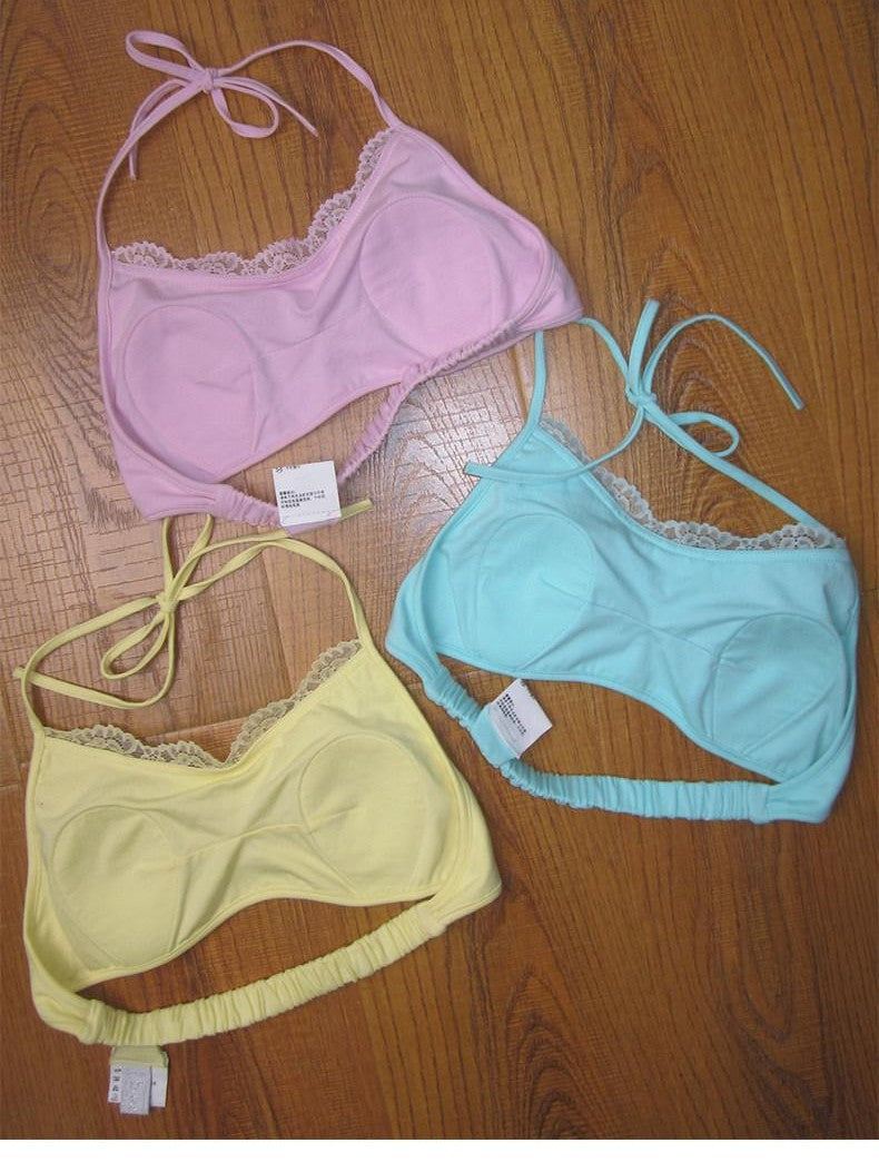 in two twos Mint Green Colorful Lace Halter Women&