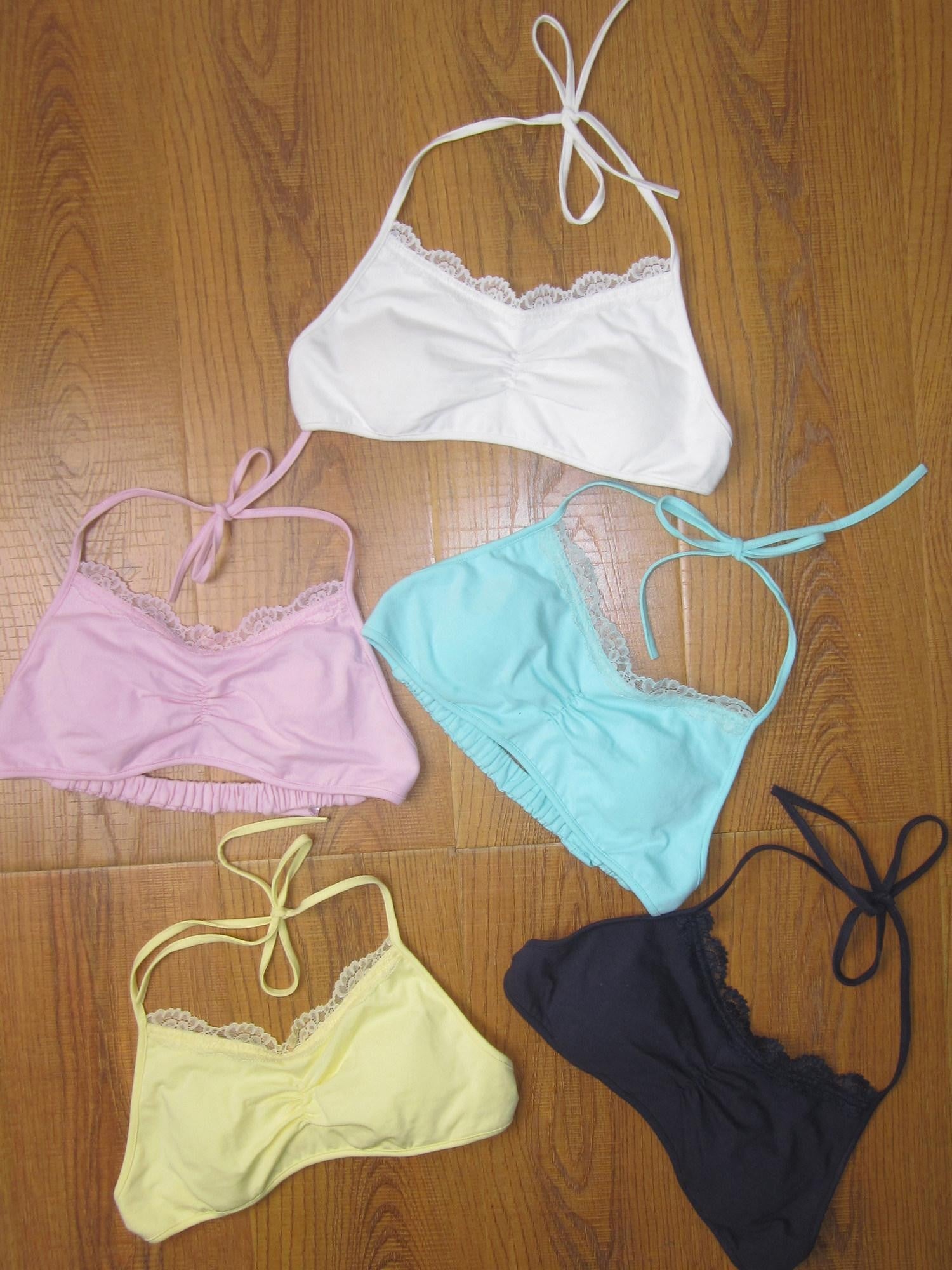 in two twos Mint Green Colorful Lace Halter Women&