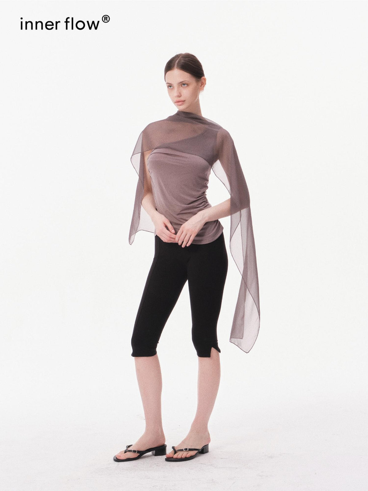 innerflow Black Yoga Slim Fit Natural Waist Women&