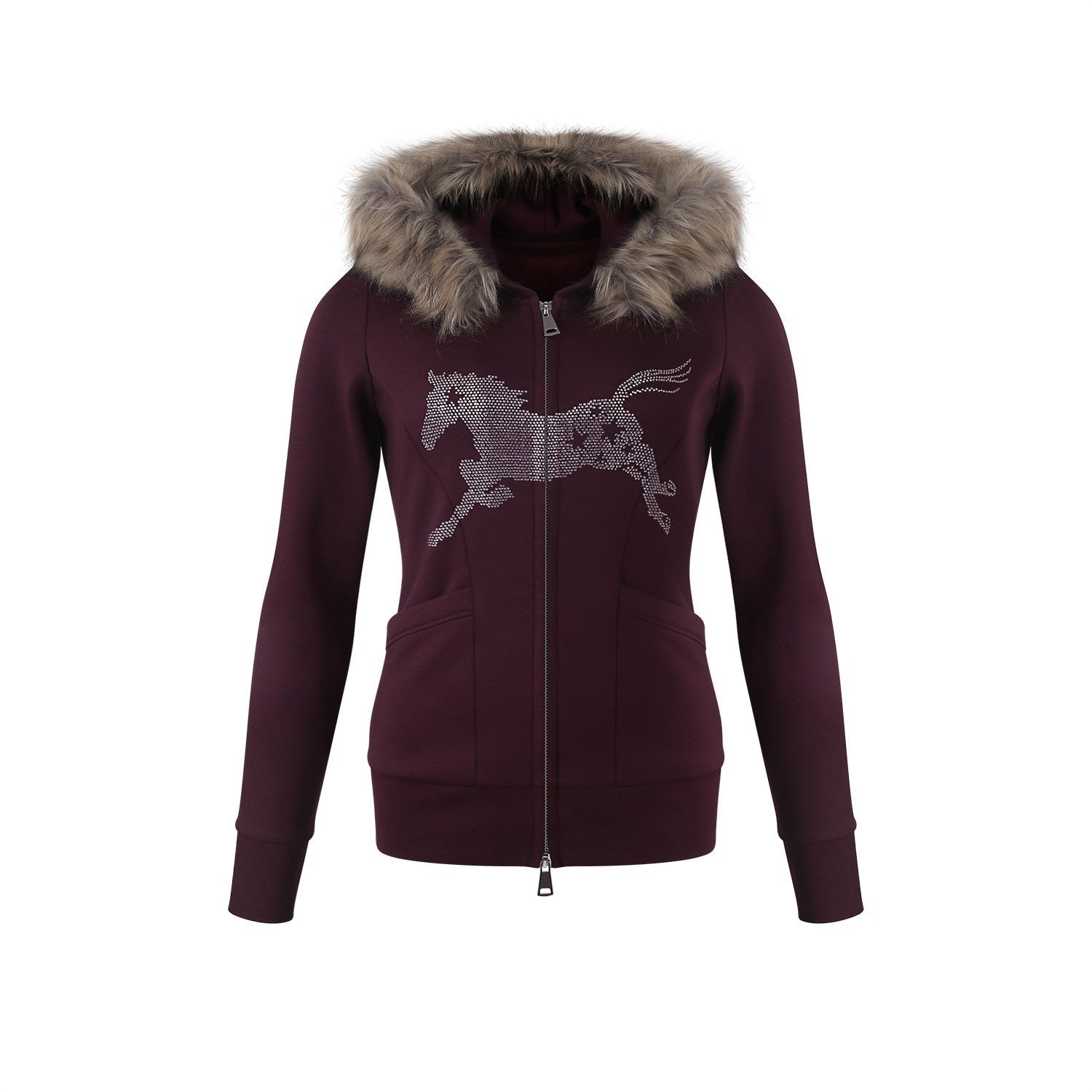 innerflow_Deep_Purple_Rhinestone_Hooded_Slim_Fit_Women&